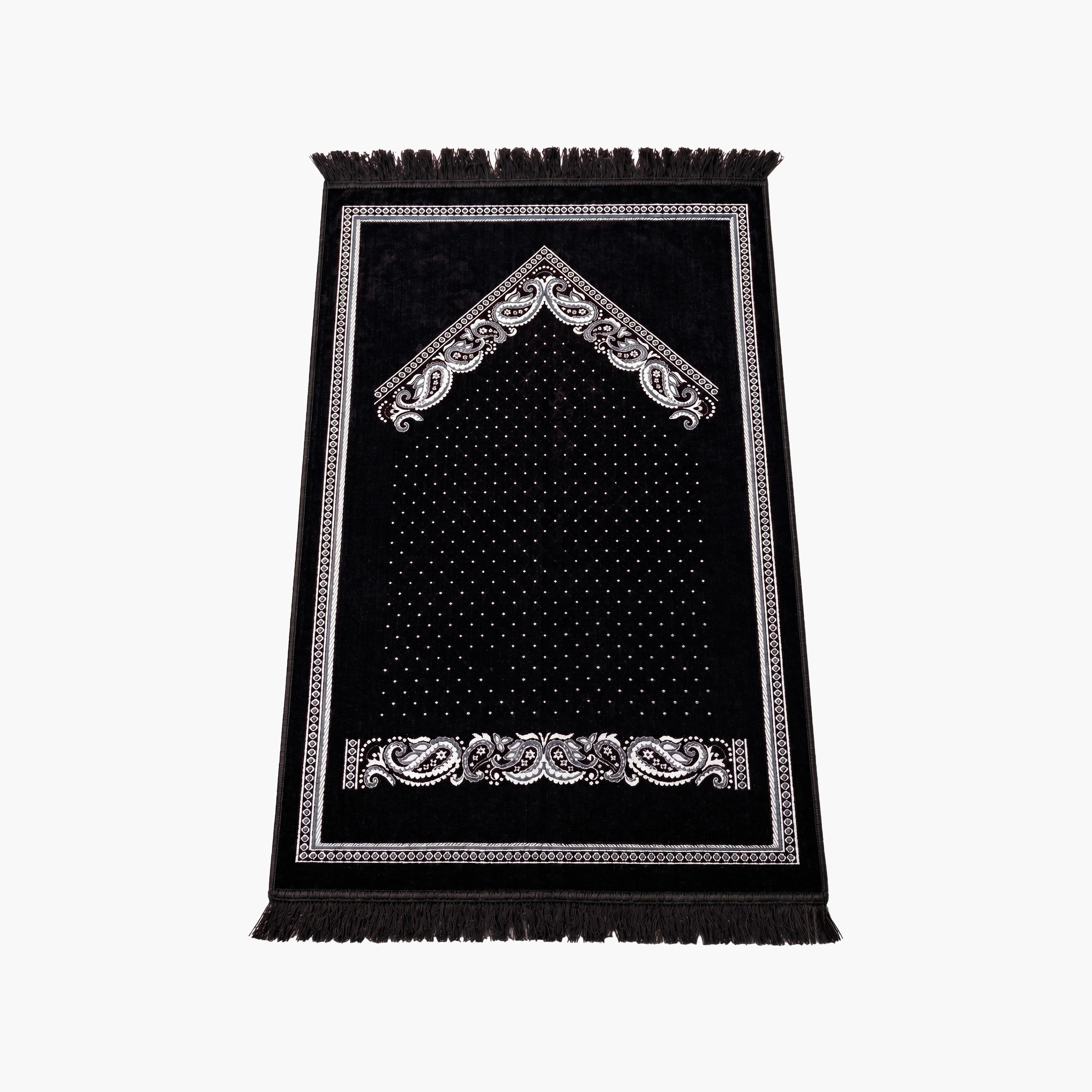 Hadiyath Al Madinah Classic Paisley Arch Prayer Mat 110cm X 70cm-household-rugsandcarpets-prayermats-image-1