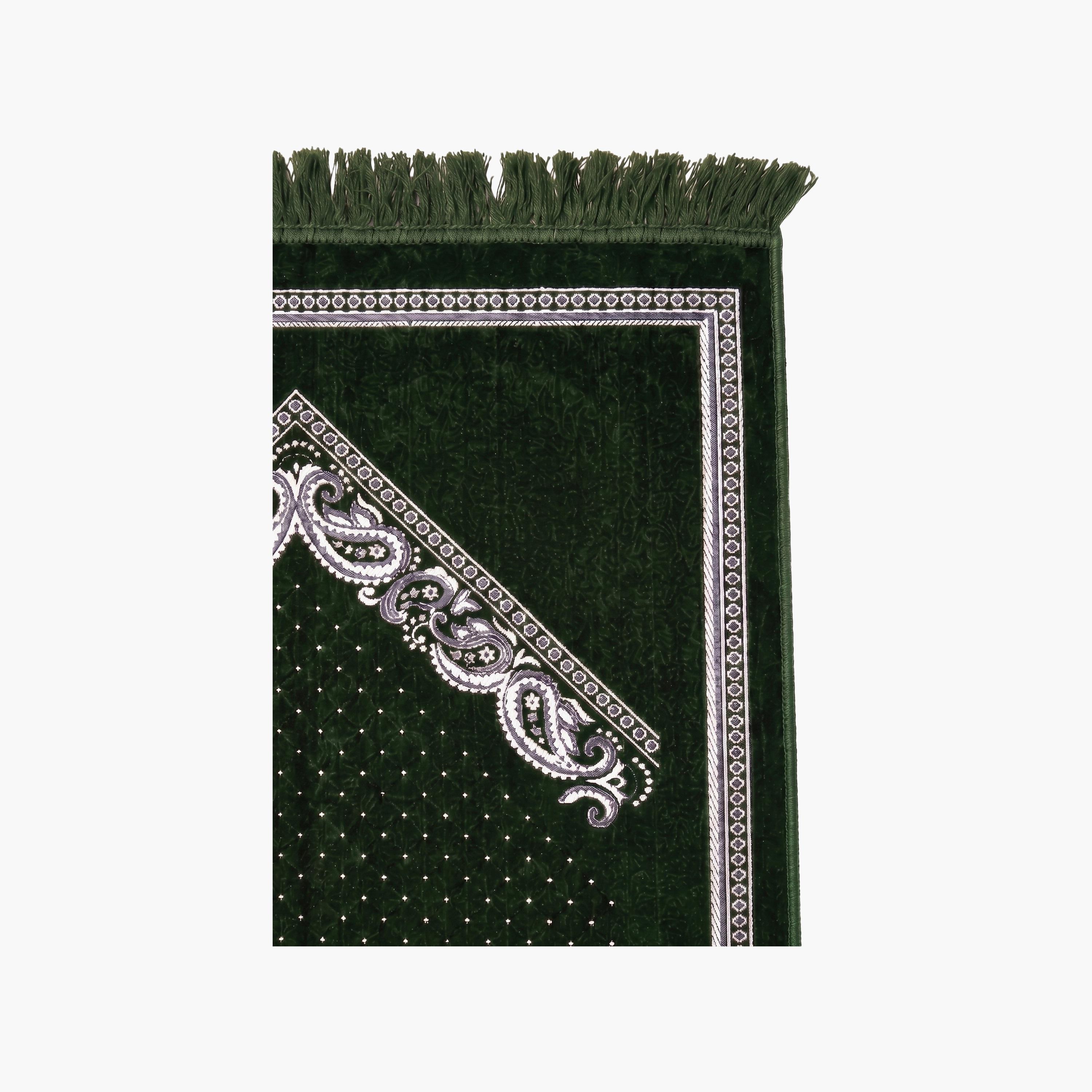 Hadiyath Al Madinah Classic Paisley Arch Prayer Mat 110cm X 70cm-household-rugsandcarpets-prayermats-image-2