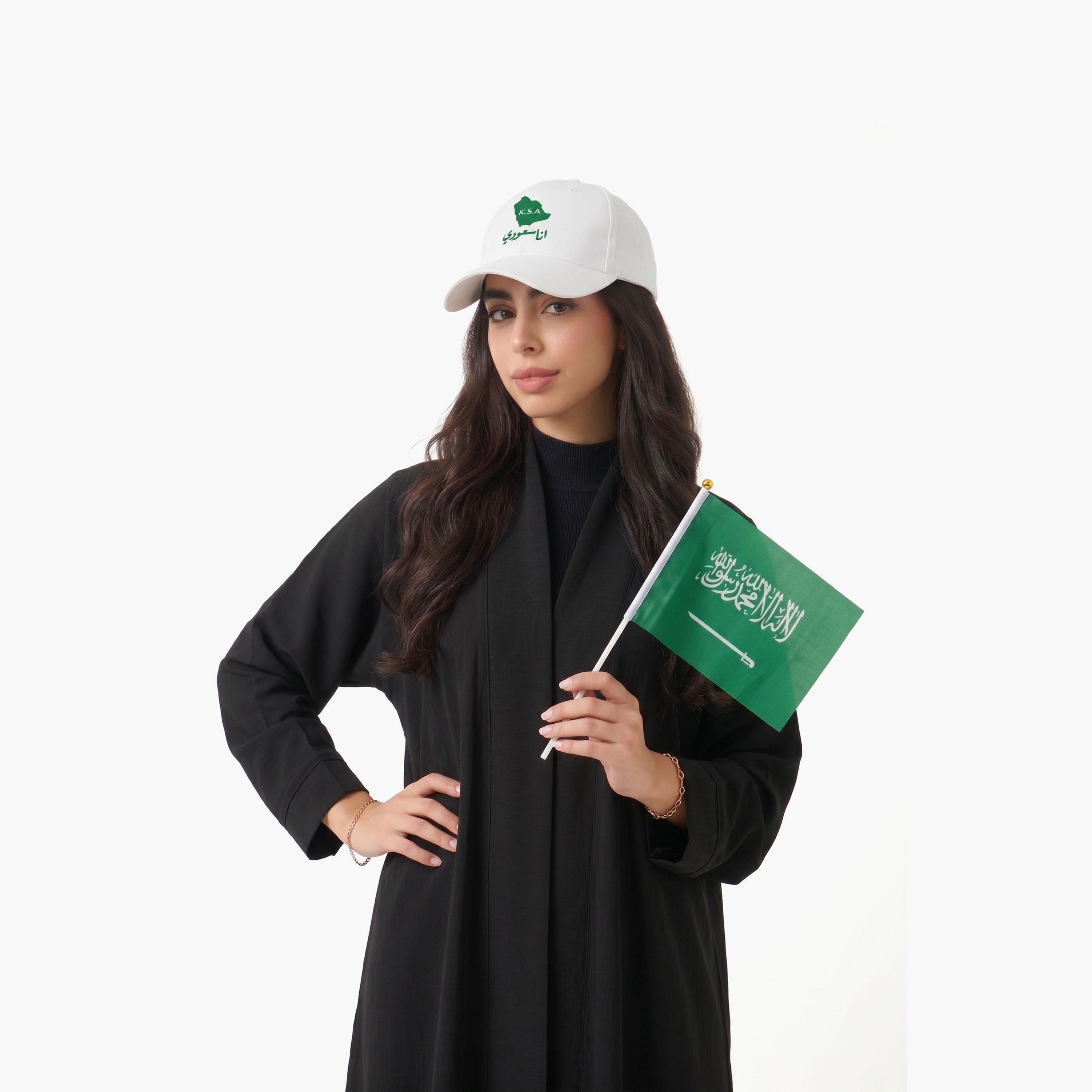 Hadiyath Al Madinah Green Graphic Print Women's National Day Baseball Cap-women-clothingaccessories-capsandhats-image-3