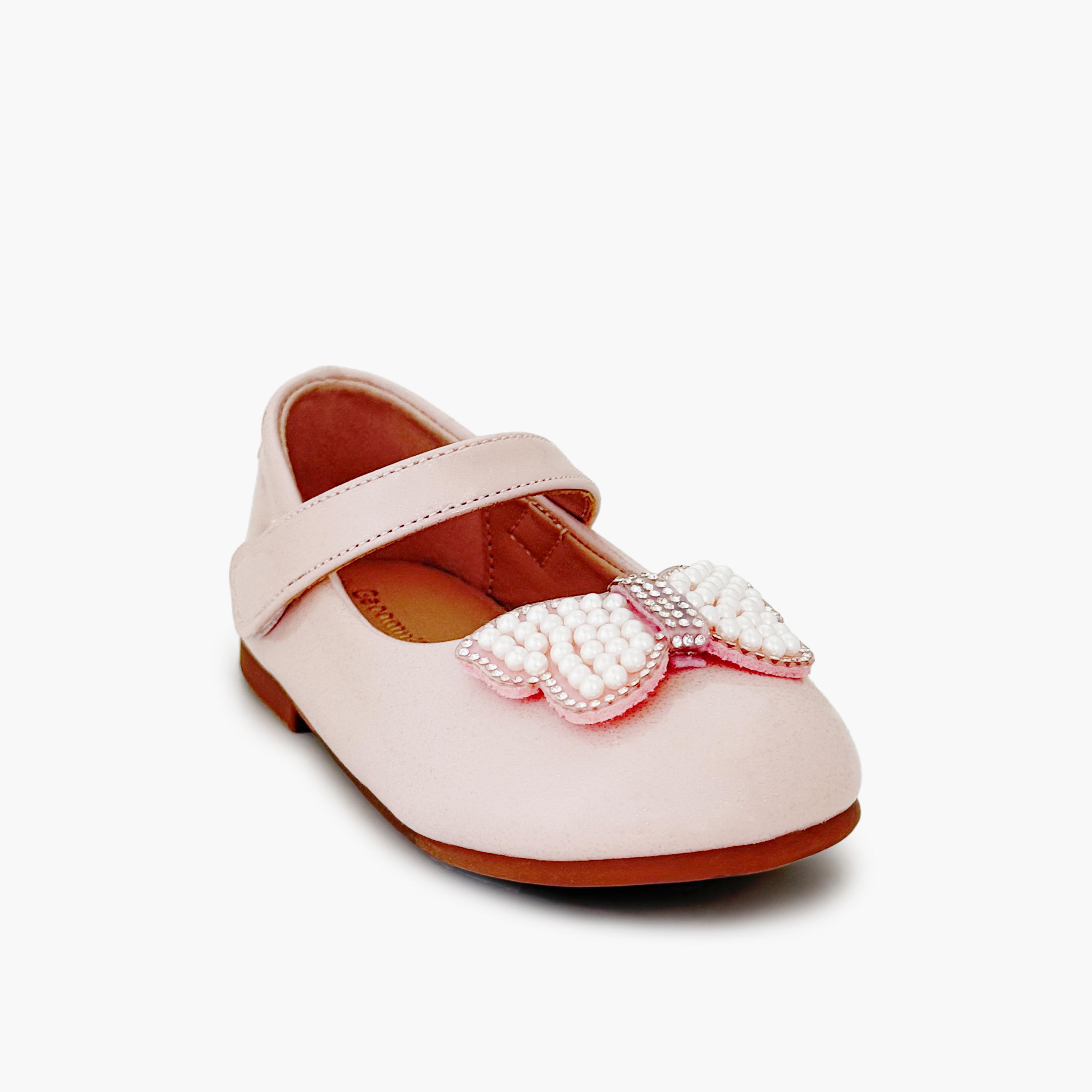 جيومني - حذاء ماري جين شيرلي مشبك وحلقة للبنات | HS0612-7-PINK-girls-shoes-ballerinas-image-1