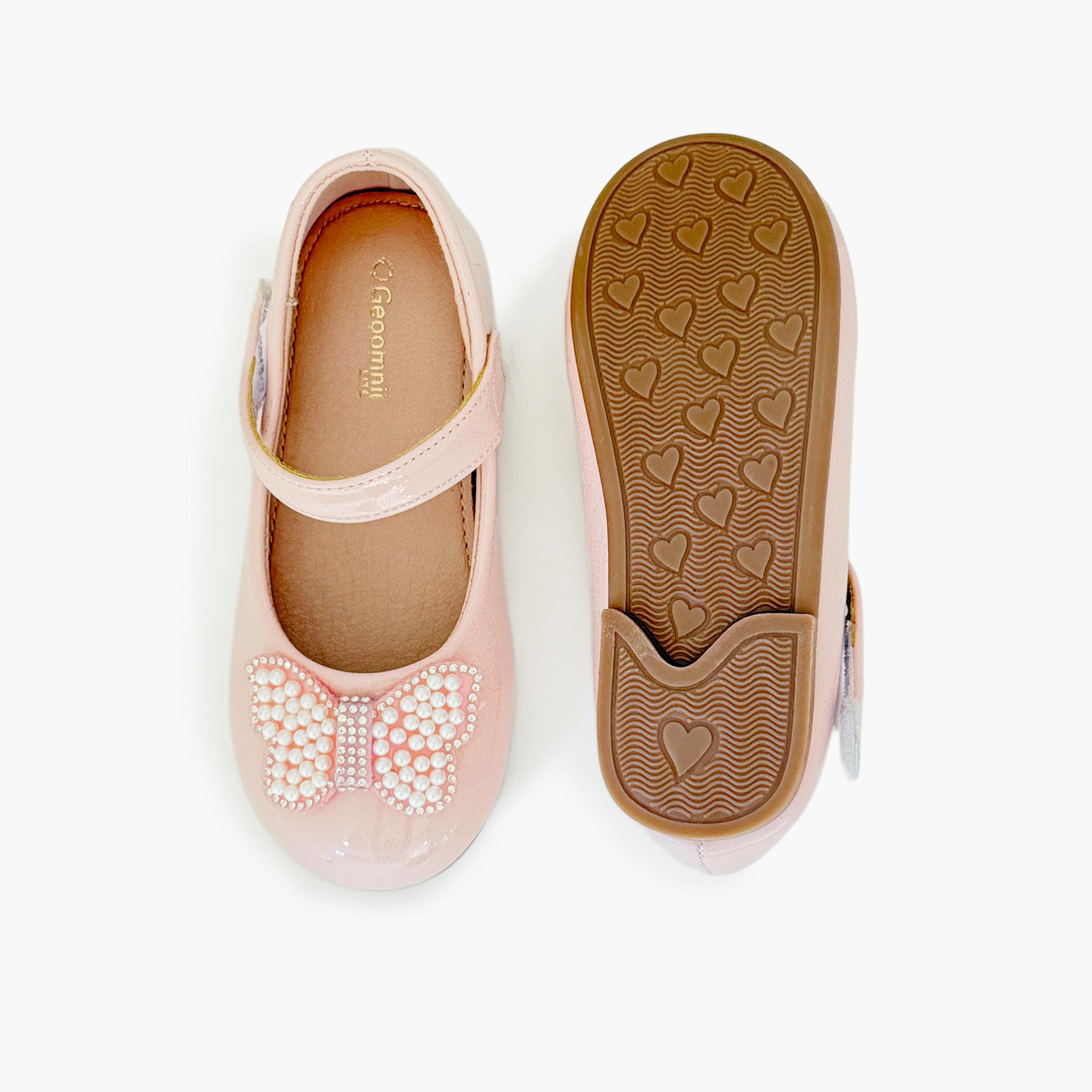 جيومني - حذاء ماري جين شيرلي مشبك وحلقة للبنات | HS0612-7-PINK-girls-shoes-ballerinas-image-3