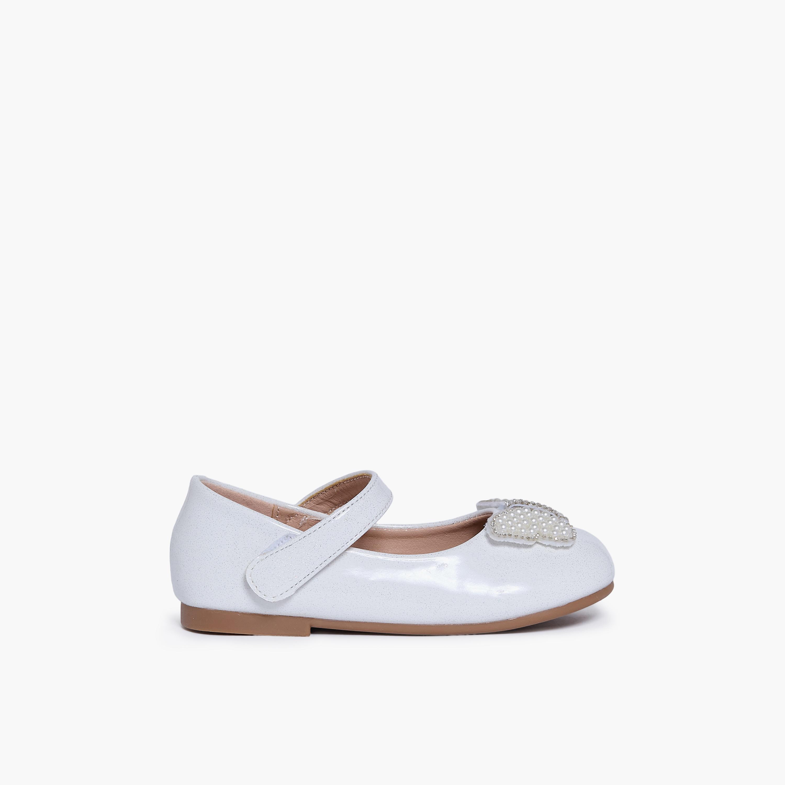 جيومني - حذاء ماري جين سونيا مشبك وحلقة للبنات | HS0612-7-WHITE-girls-shoes-ballerinas-image-4