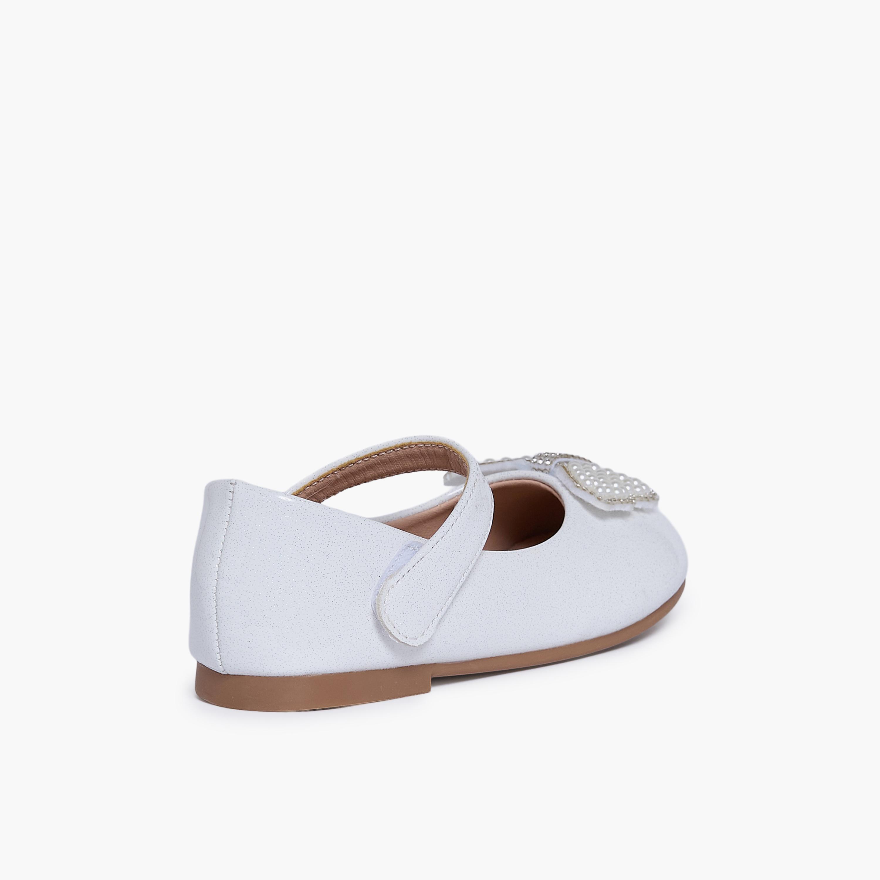 جيومني - حذاء ماري جين سونيا مشبك وحلقة للبنات | HS0612-7-WHITE-girls-shoes-ballerinas-image-5