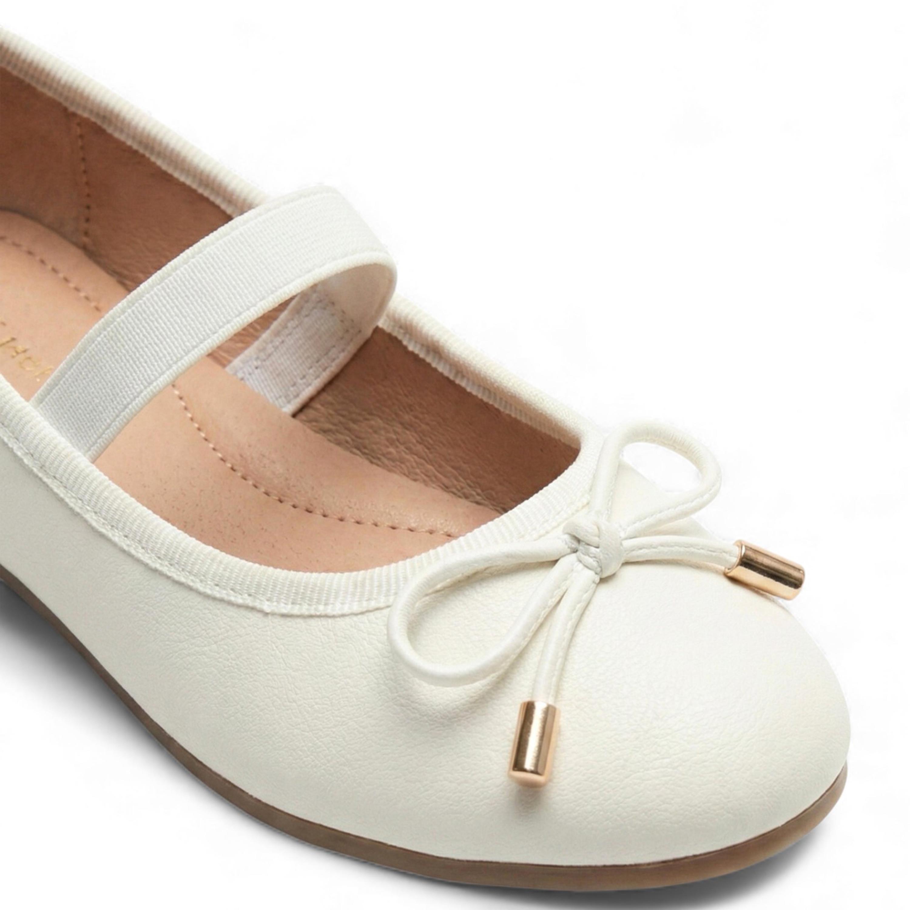 جيومني - حذاء ماري جين سوزان سهل الارتداء للبنات | HS218-1-WHITE-girls-shoes-ballerinas-image-2
