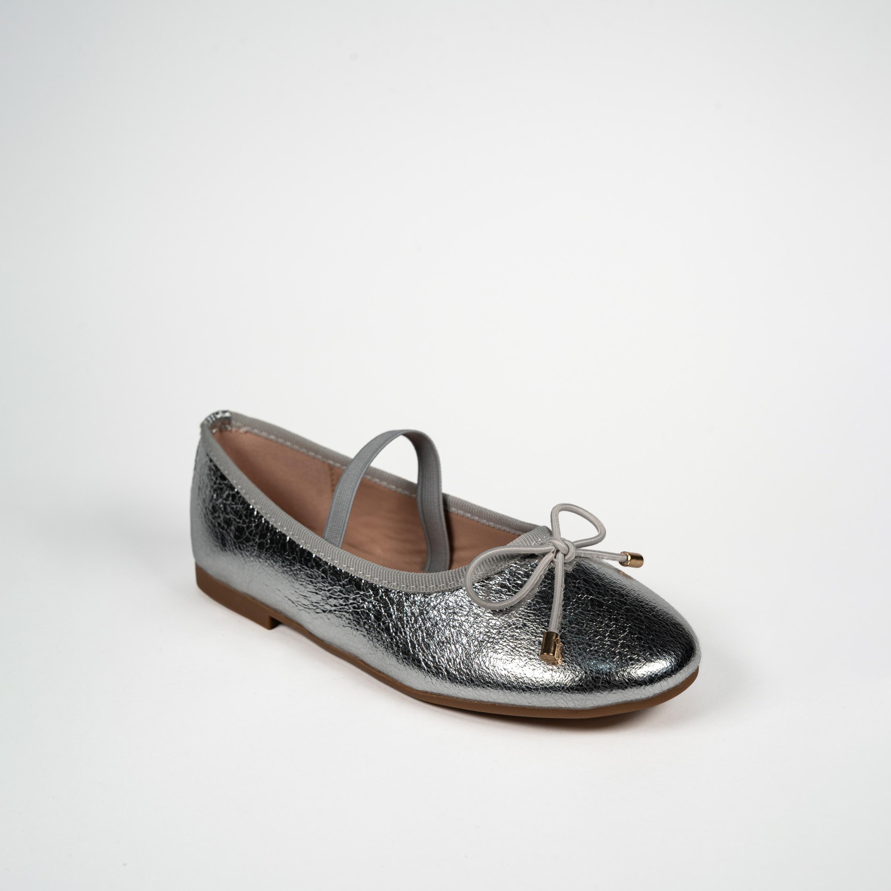 جيومني - حذاء ماري جين شايا سهل الارتداء للبنات | HS218-2-SILVER-girls-shoes-ballerinas-image-1
