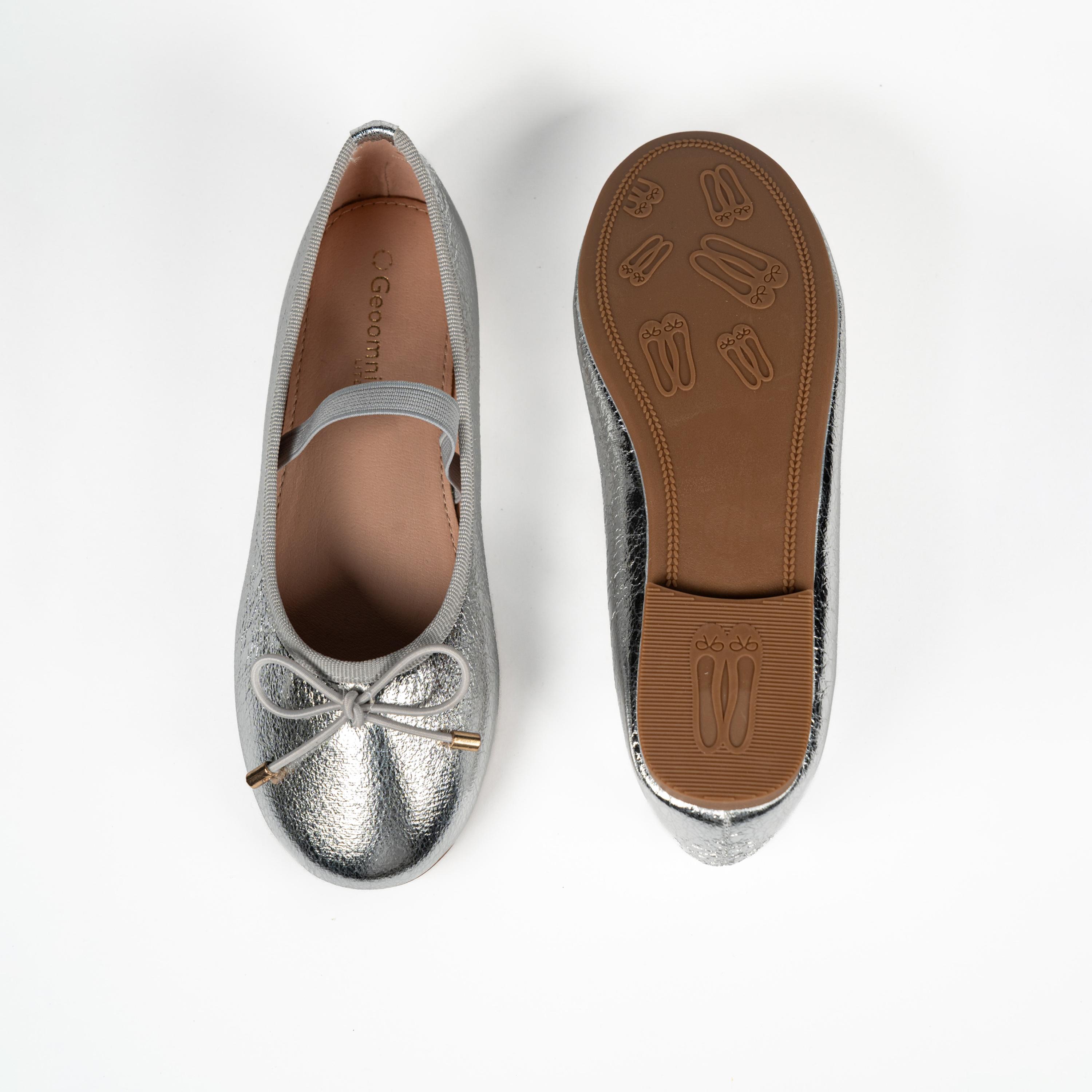 جيومني - حذاء ماري جين شايا سهل الارتداء للبنات | HS218-2-SILVER-girls-shoes-ballerinas-image-3
