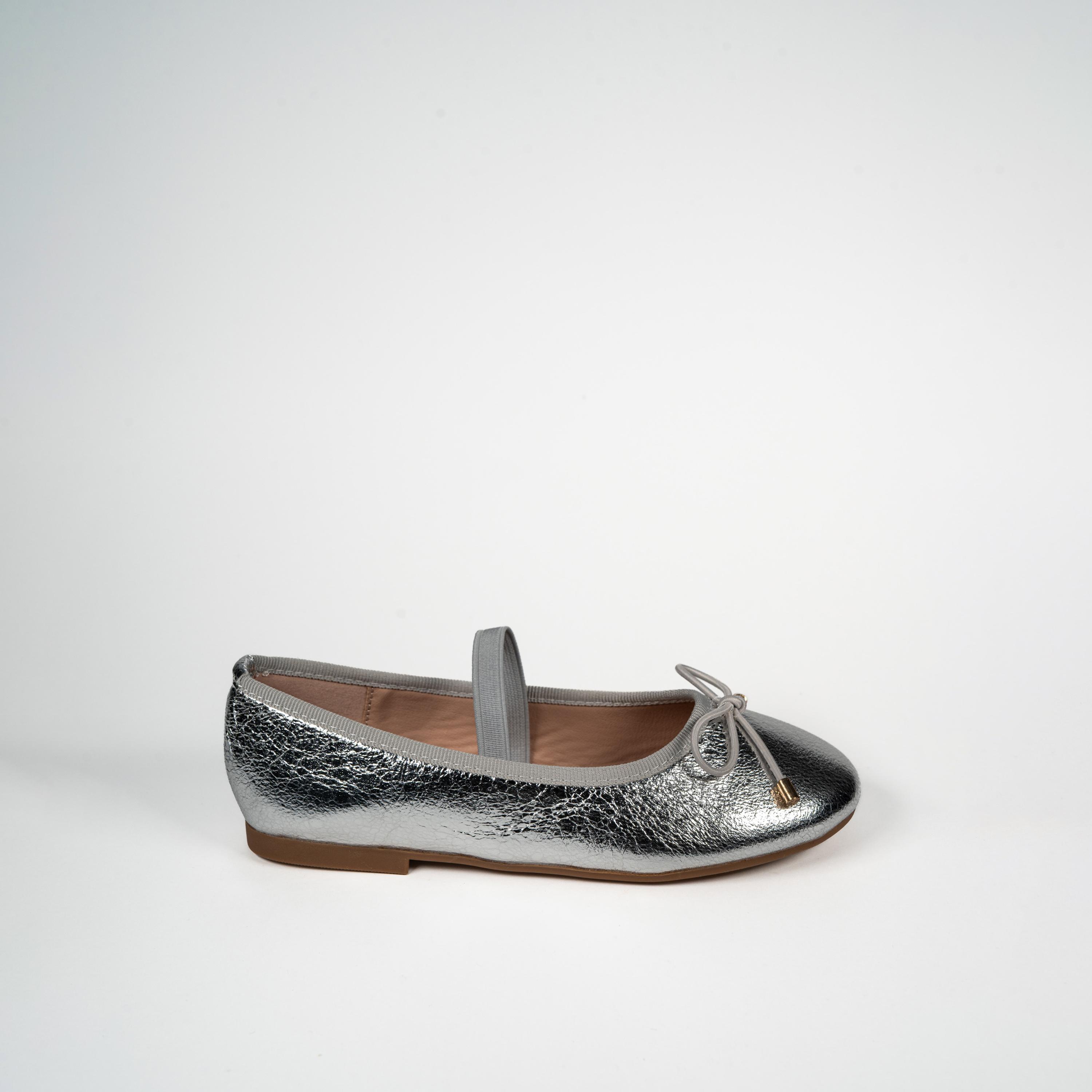 جيومني - حذاء ماري جين شايا سهل الارتداء للبنات | HS218-2-SILVER-girls-shoes-ballerinas-image-4