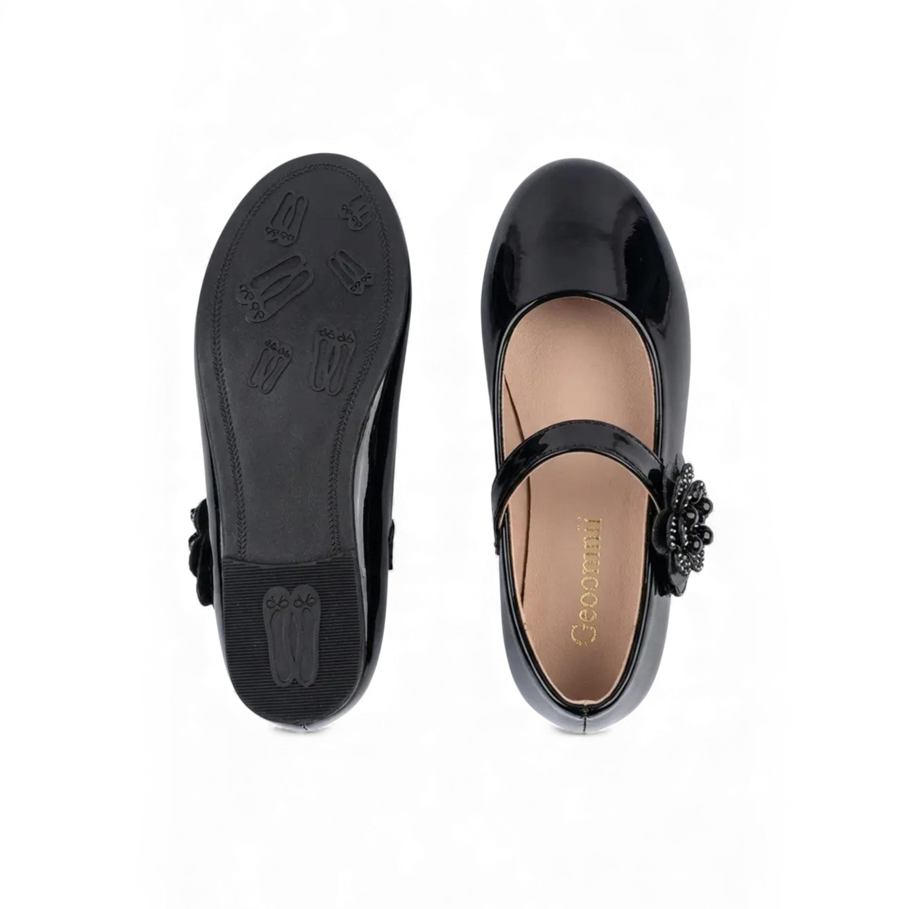 جيومني - حذاء ماري جين تاتيانا مشبك وحلقة للبنات | HS9010-5-BLACK-girls-shoes-ballerinas-image-3