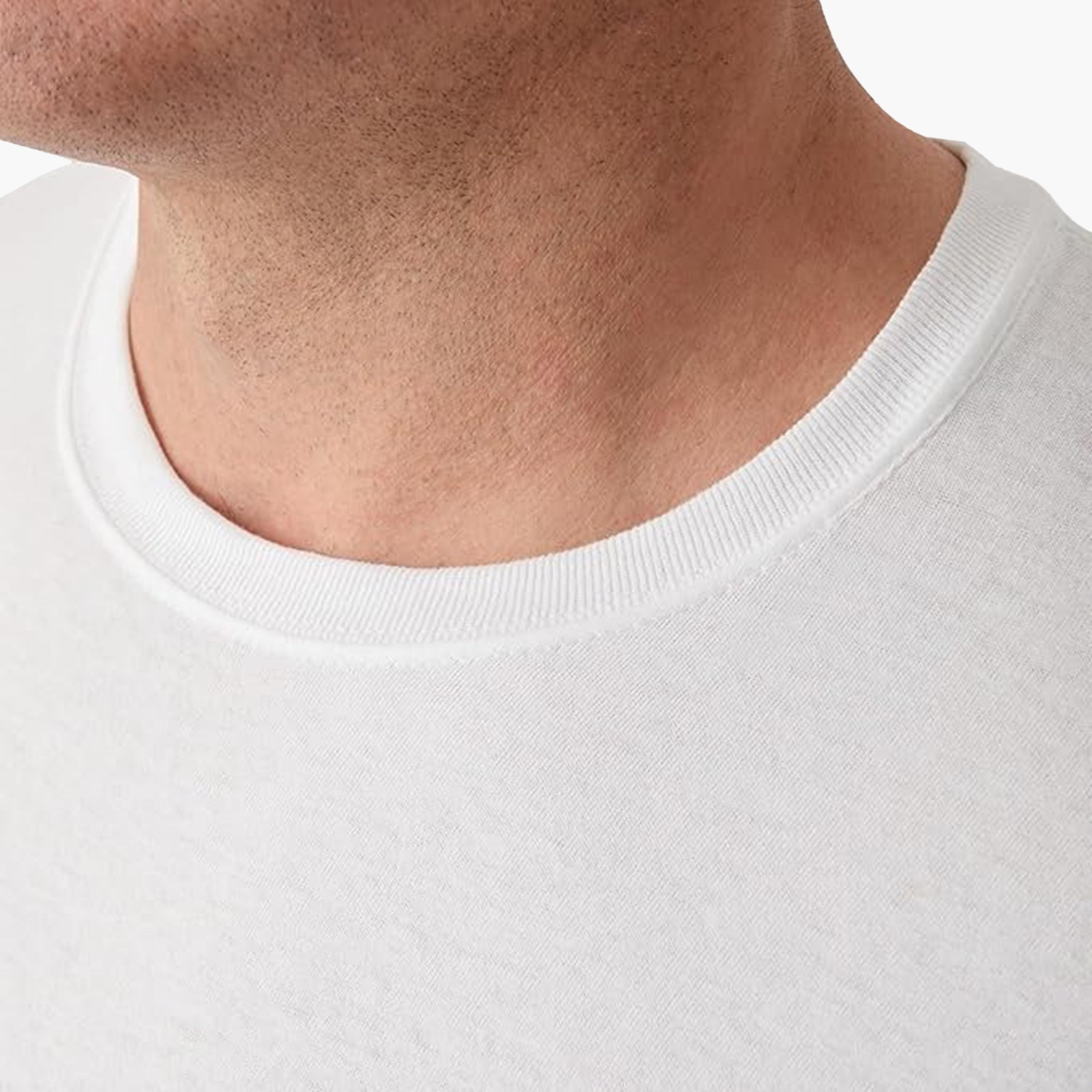 Hanes Pack of 3 Plain Round Neck Short Sleeves Men's Under T-Shirt-men-clothing-innerwear-vests-image-6