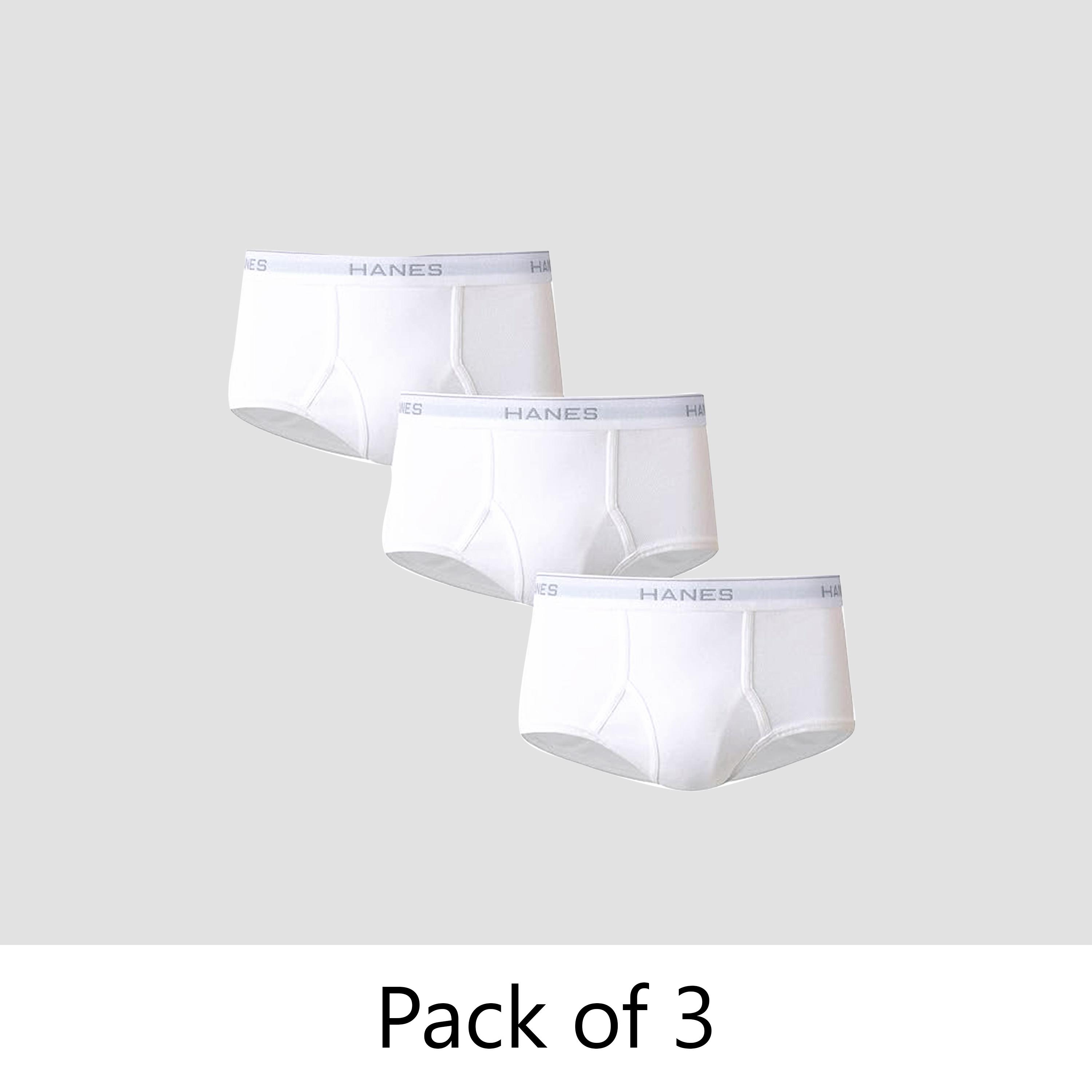 عبوة من 3 سراويل داخلية رجالية سادة من هانيس-men-clothing-innerwear-underwear-image-1