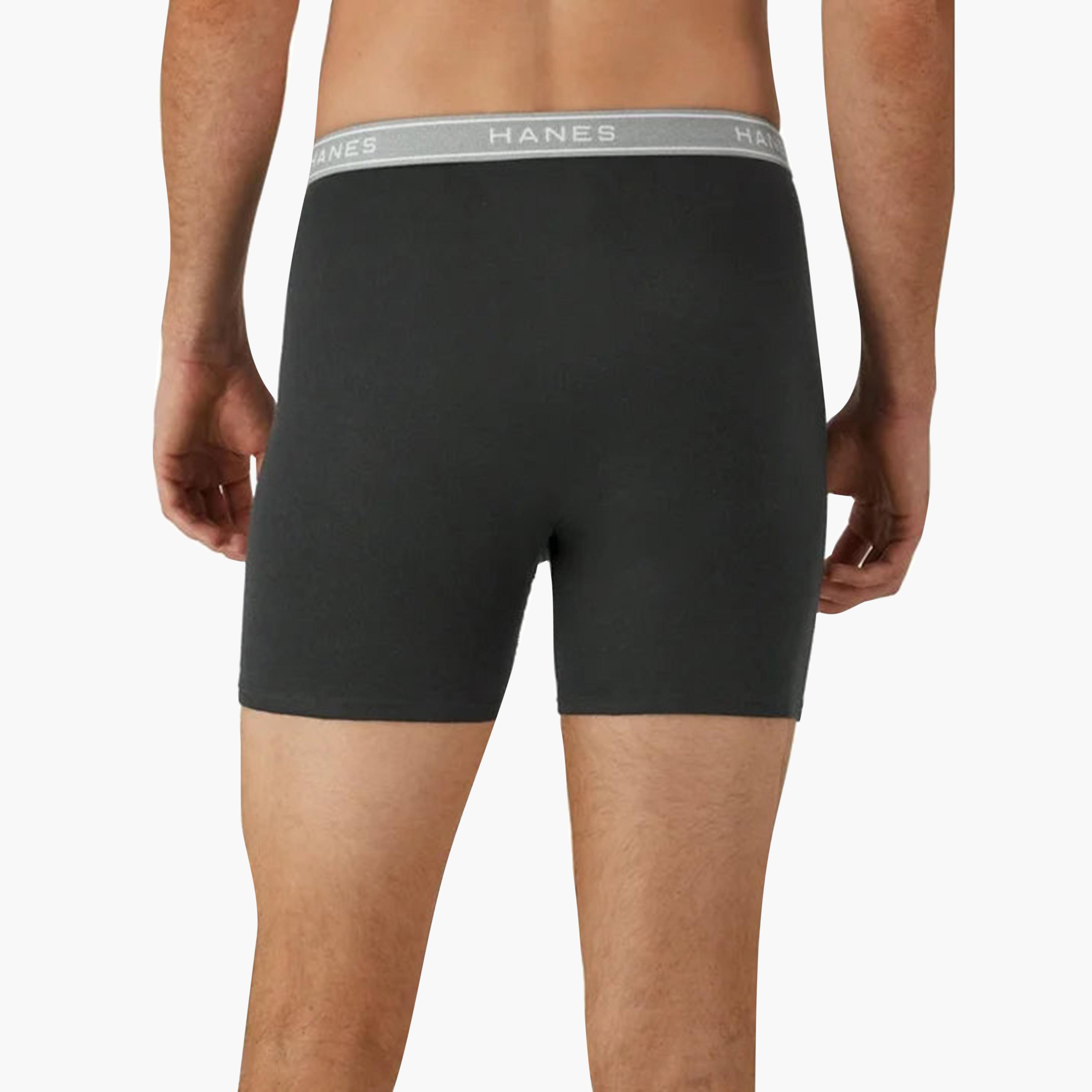 Hanes Assorted Pack of 3 Plain Men's Boxer Briefs-men-clothing-innerwear-underwear-image-3