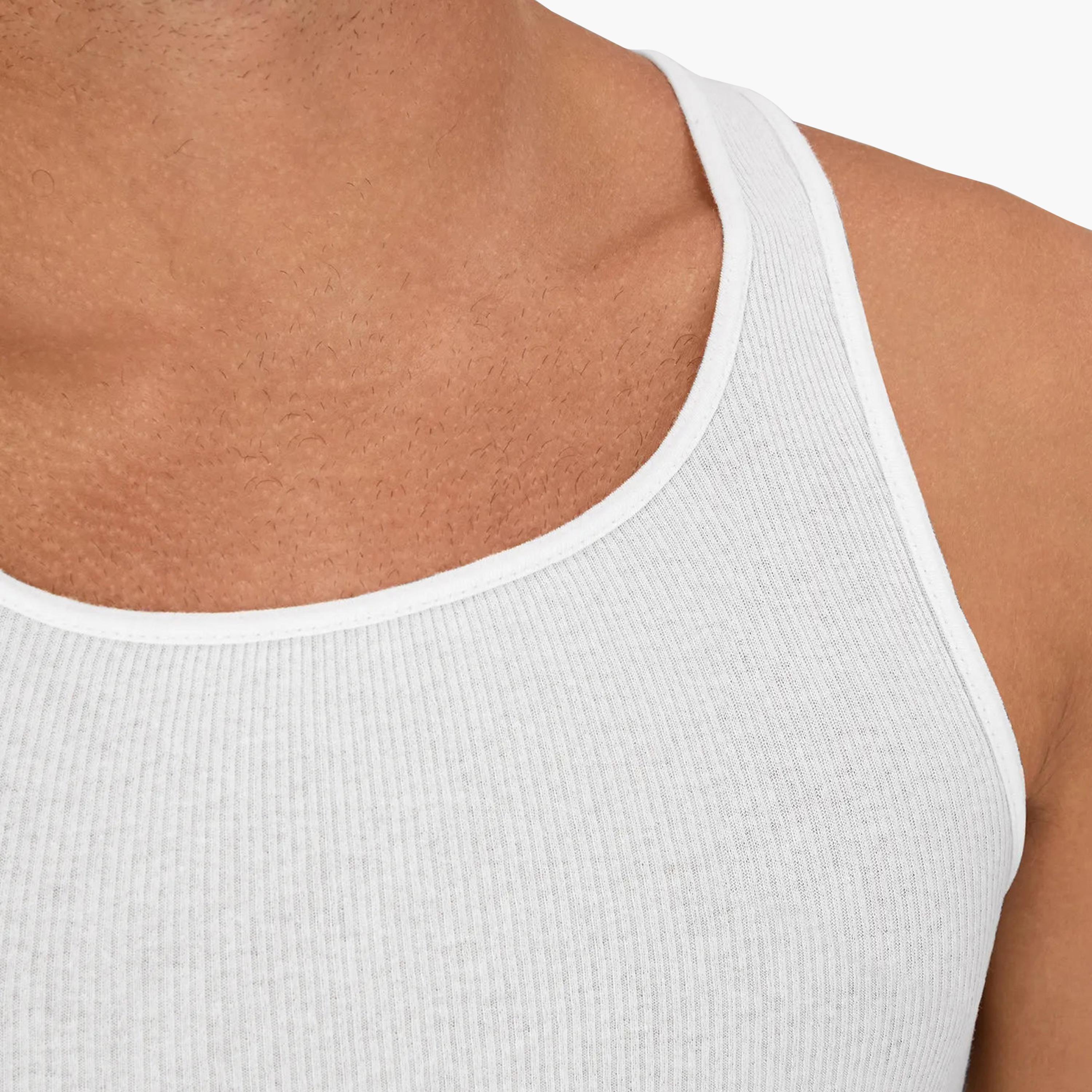 Hanes Pack of 3 Plain Round Neck Sleeveless Men's Vest-men-clothing-innerwear-vests-image-7