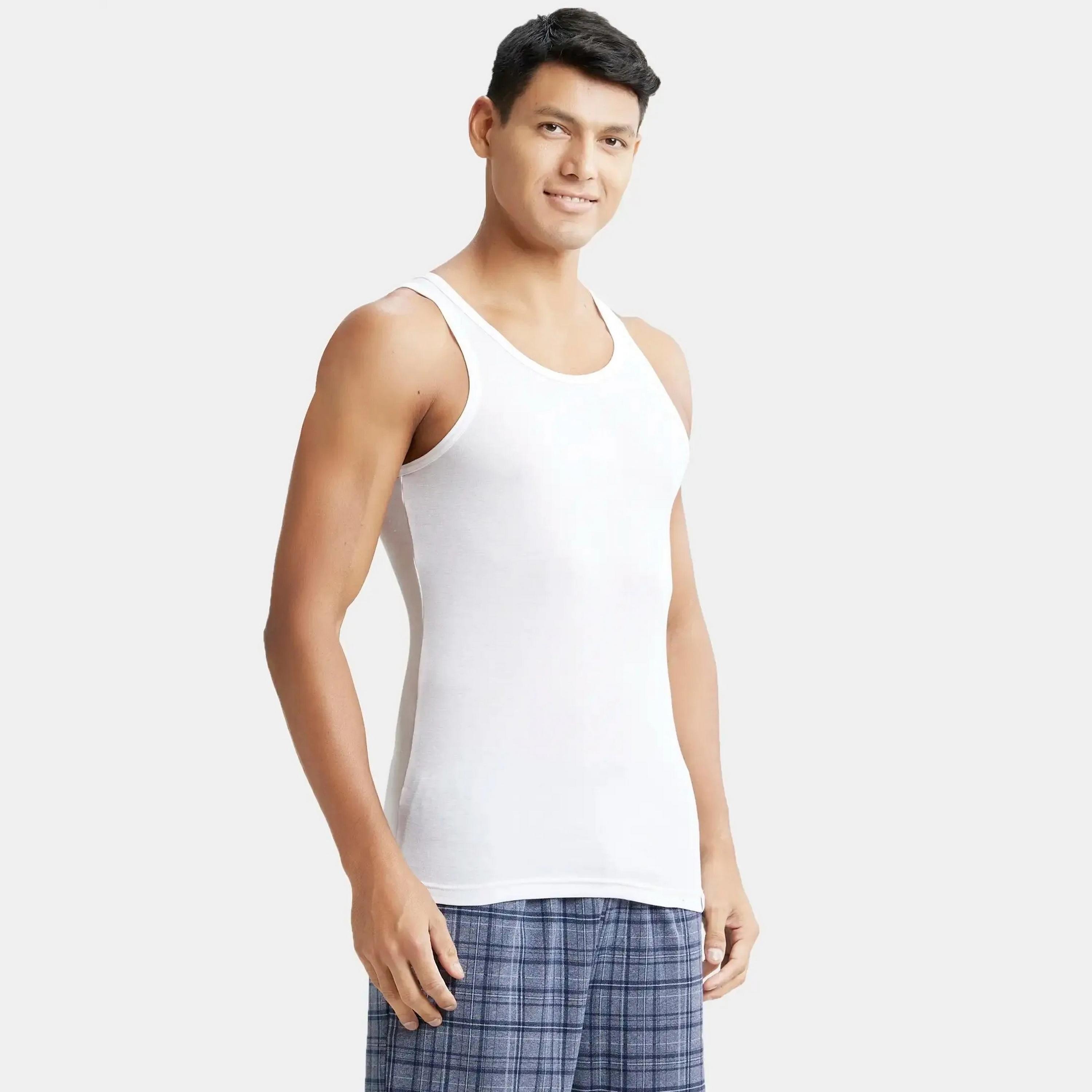 الفارس سادة مغرفة الرقبة سترة رجالية-men-clothing-innerwear-vests-image-3