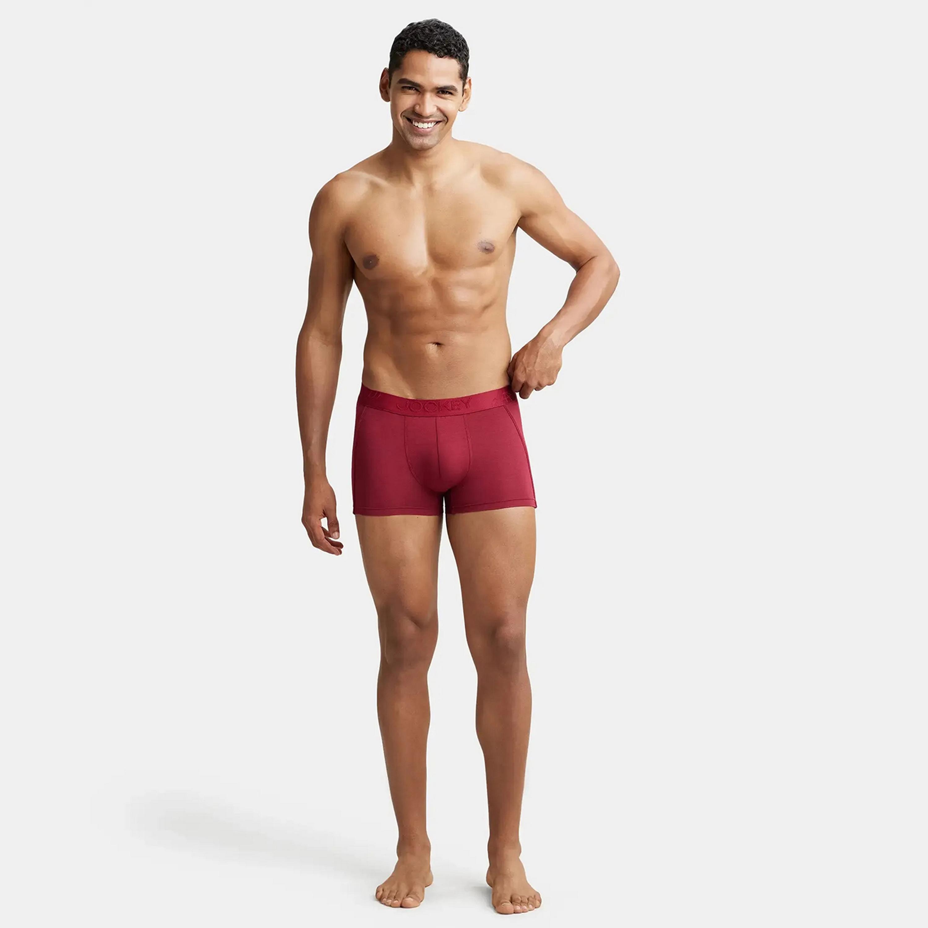 Jockey Brand Print Waistband Men's Trunks-men-clothing-innerwear-underwear-image-2