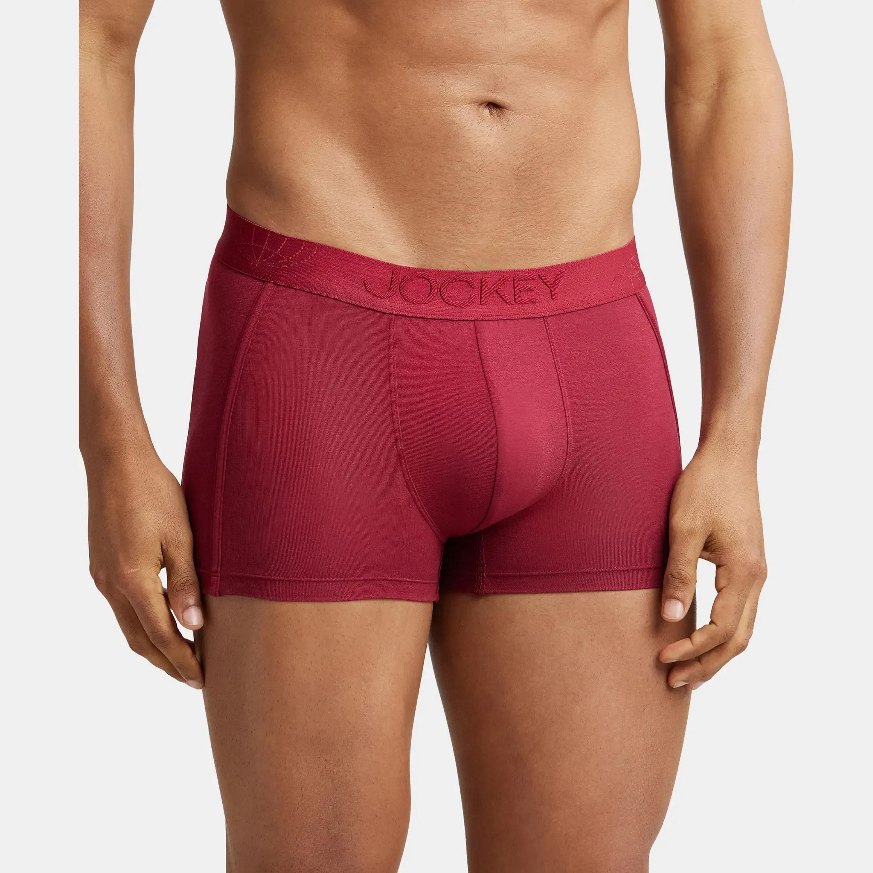 Jockey Brand Print Waistband Men's Trunks-men-clothing-innerwear-underwear-image-3