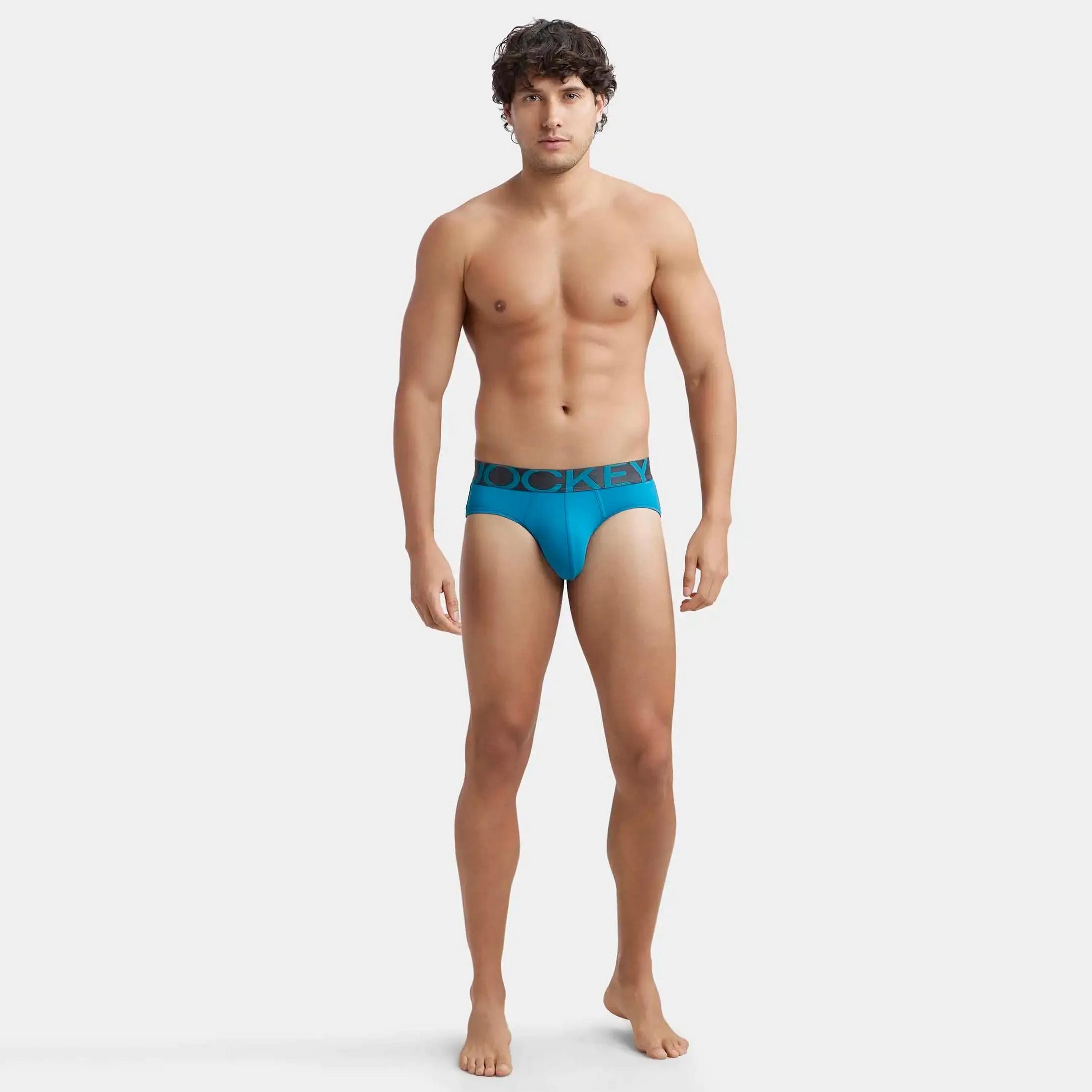 Jockey Brand Print Waistband Men's Briefs-men-clothing-innerwear-underwear-image-2