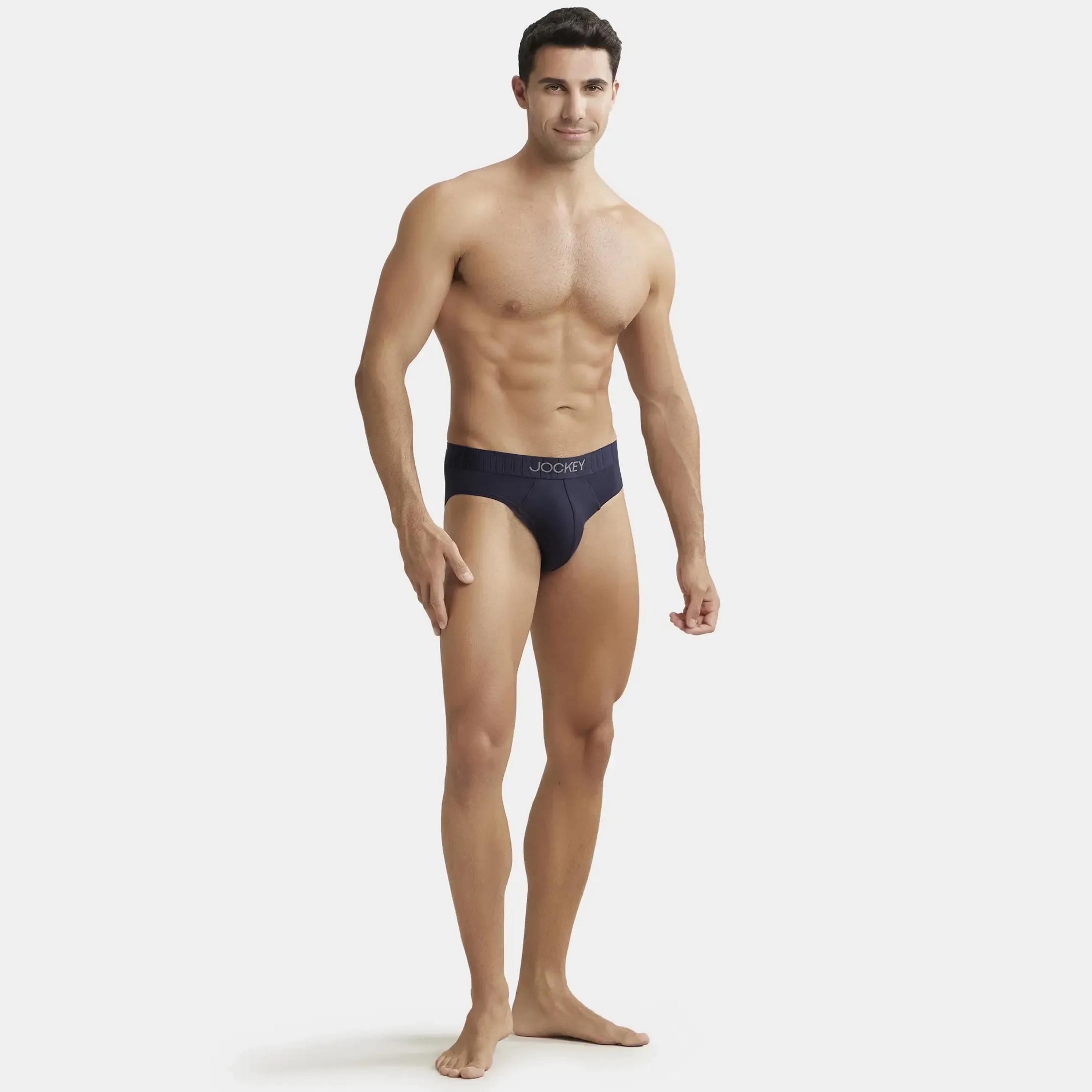 Jockey Brand Print Waistband Men's Briefs-men-clothing-innerwear-underwear-image-2