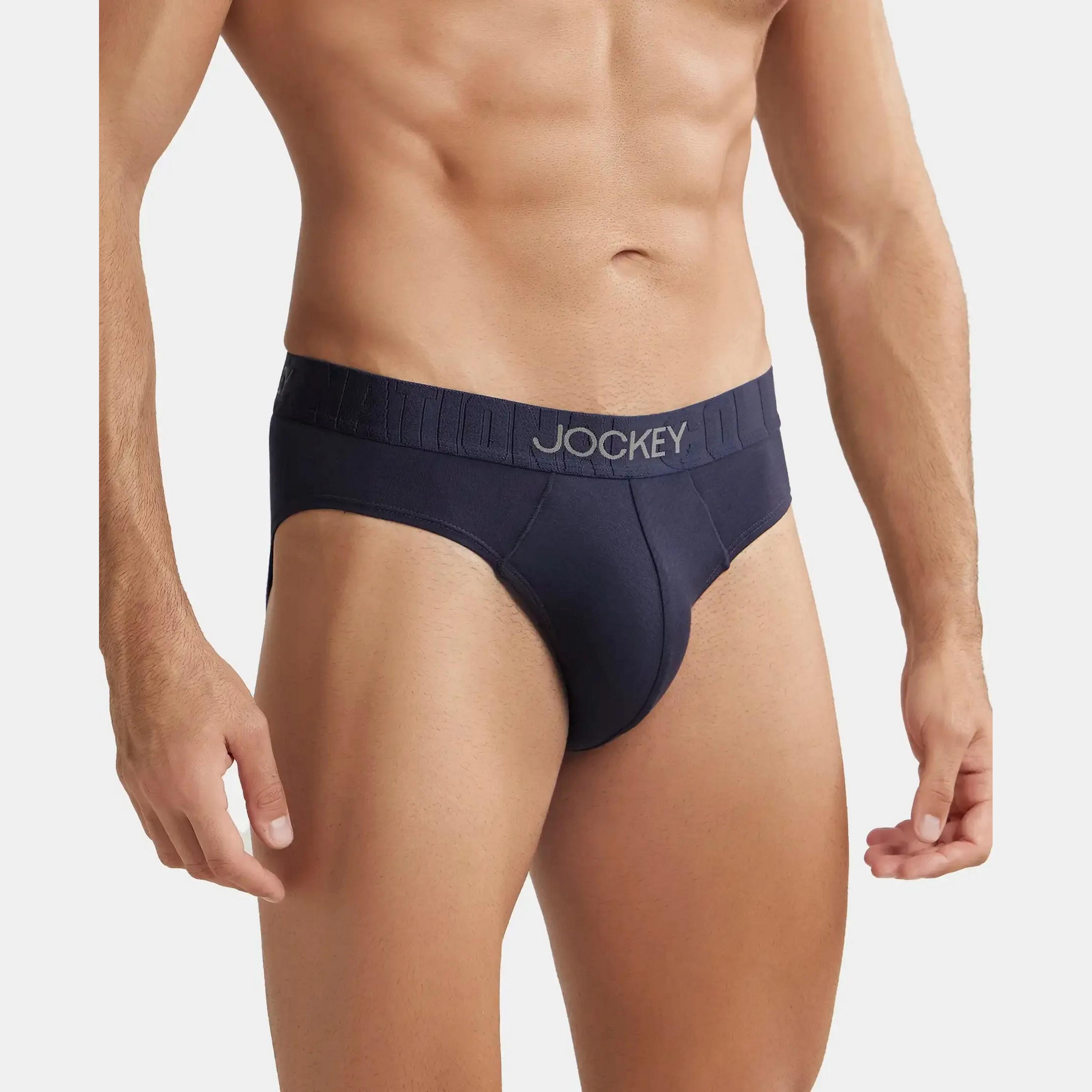 Jockey Brand Print Waistband Men's Briefs-men-clothing-innerwear-underwear-image-3