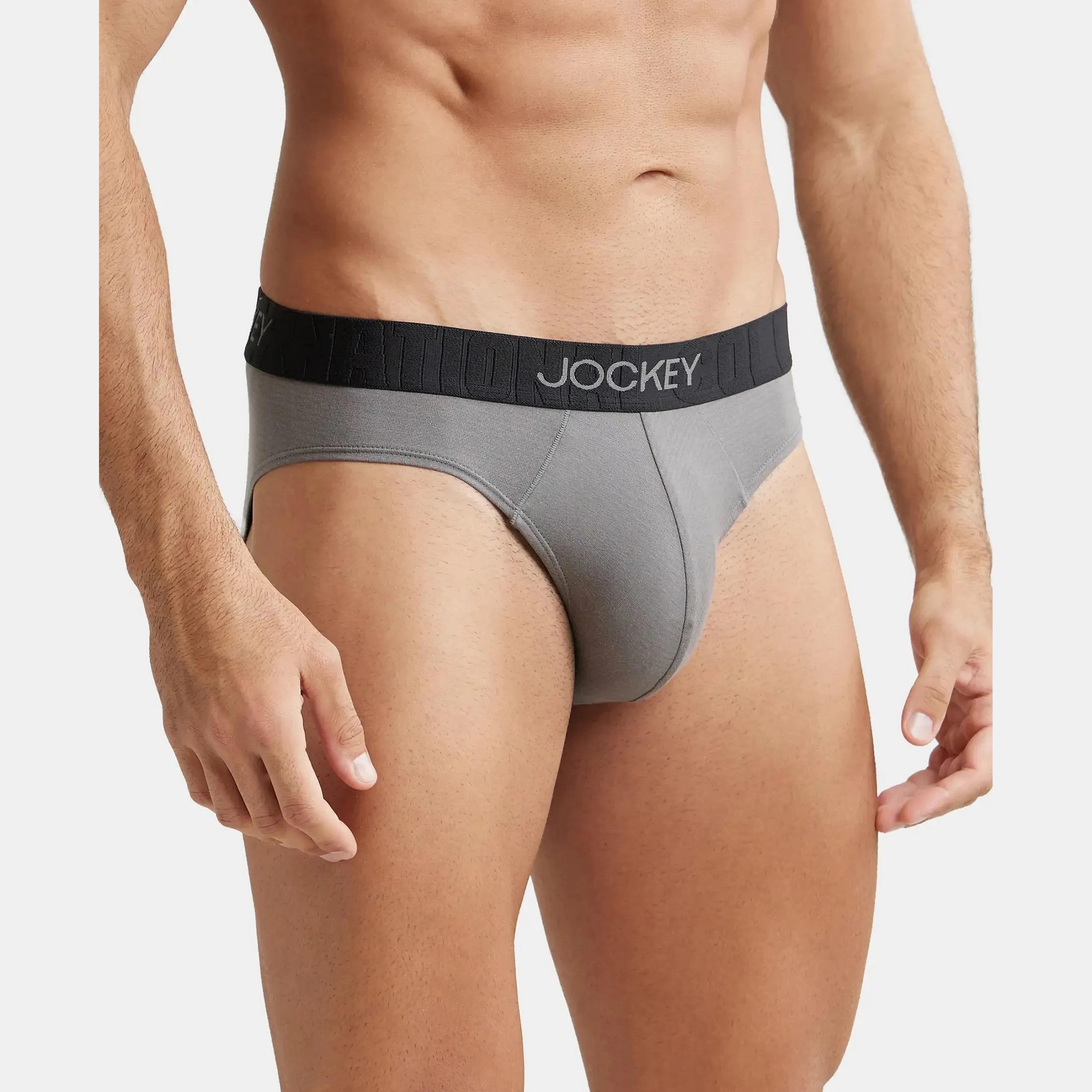 Jockey Brand Print Waistband Men's Briefs-men-clothing-innerwear-underwear-image-3