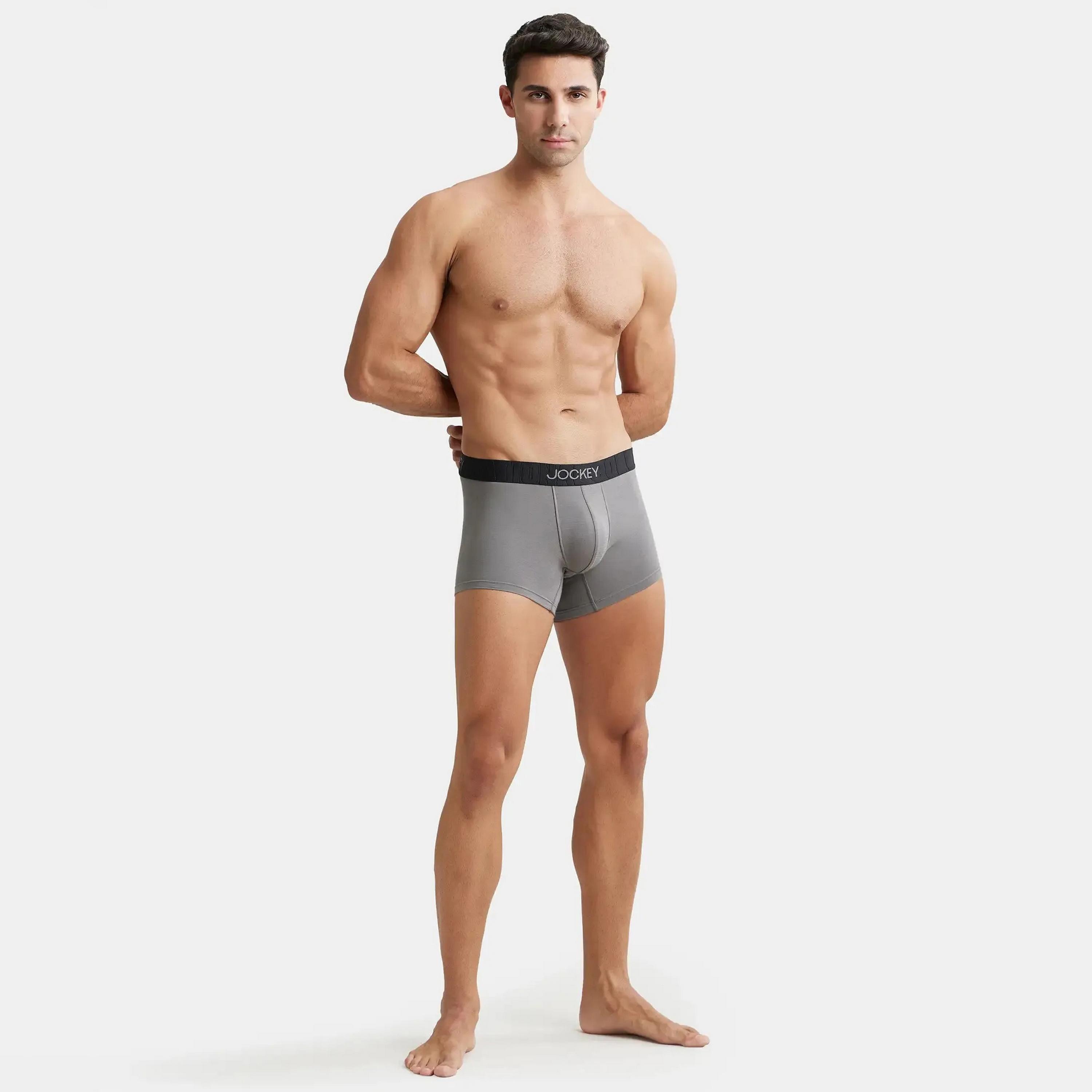 Jockey Brand Print Waistband Men's Trunks-men-clothing-innerwear-underwear-image-2
