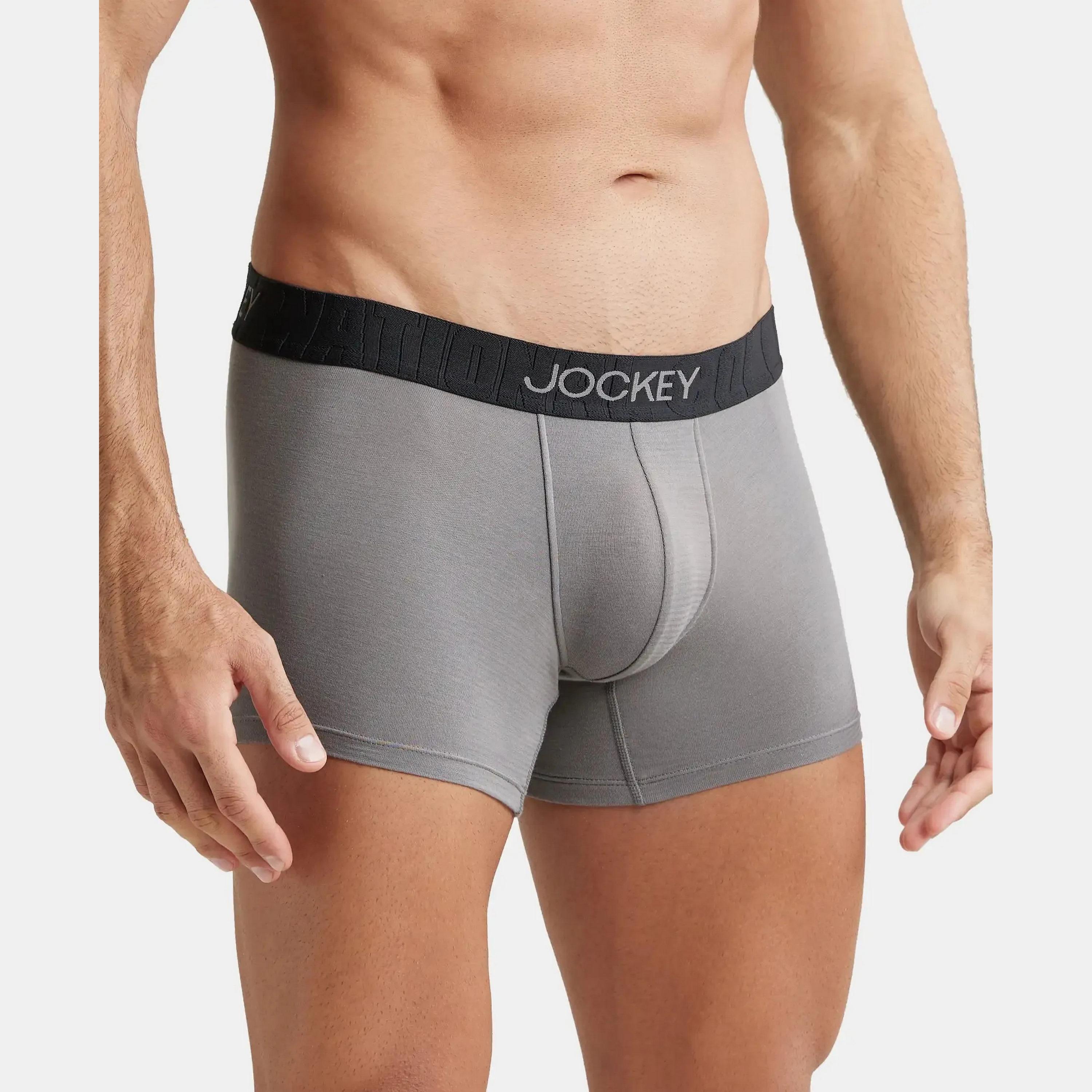 Jockey Brand Print Waistband Men's Trunks-men-clothing-innerwear-underwear-image-3