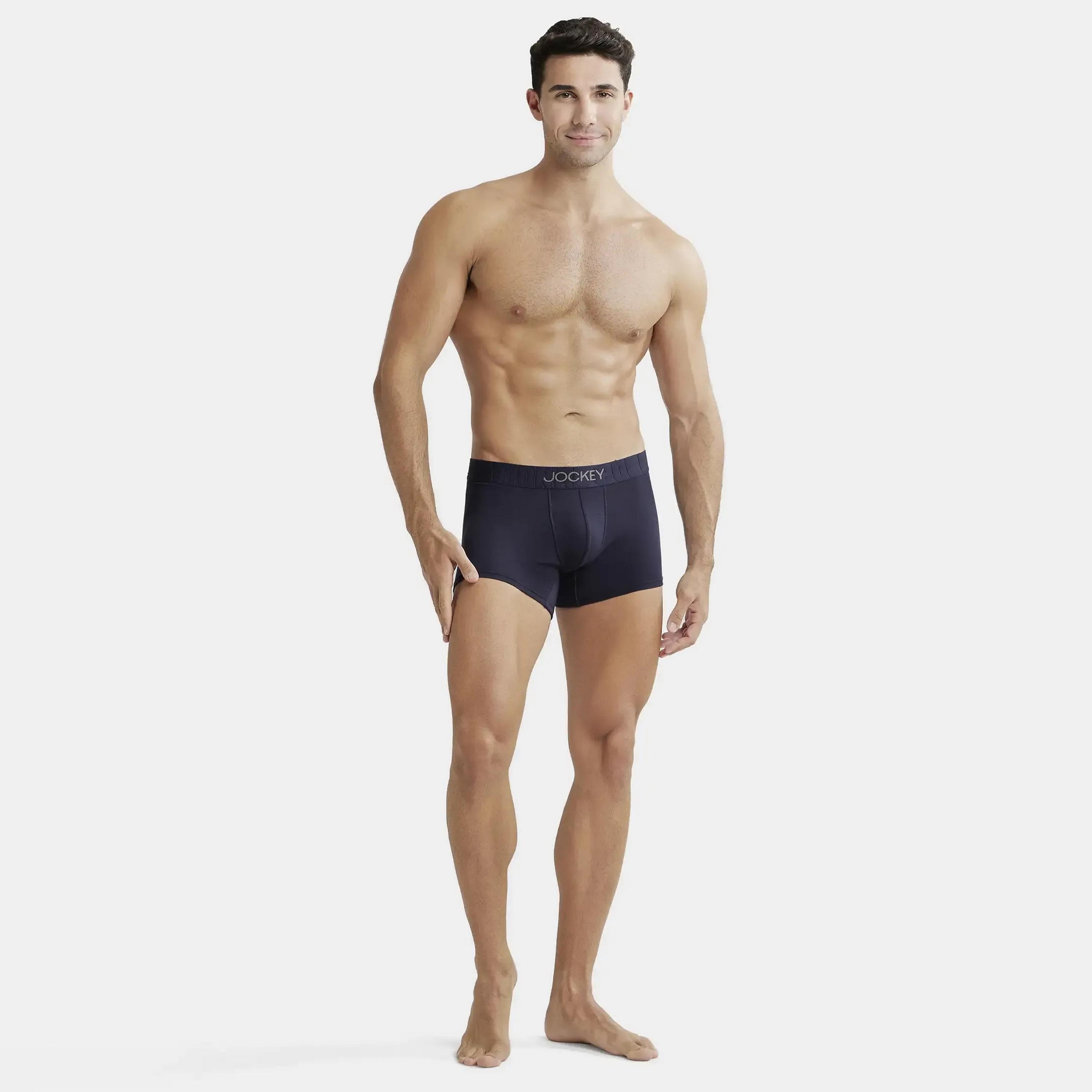Jockey Brand Print Waistband Men's Trunks-men-clothing-innerwear-underwear-image-2