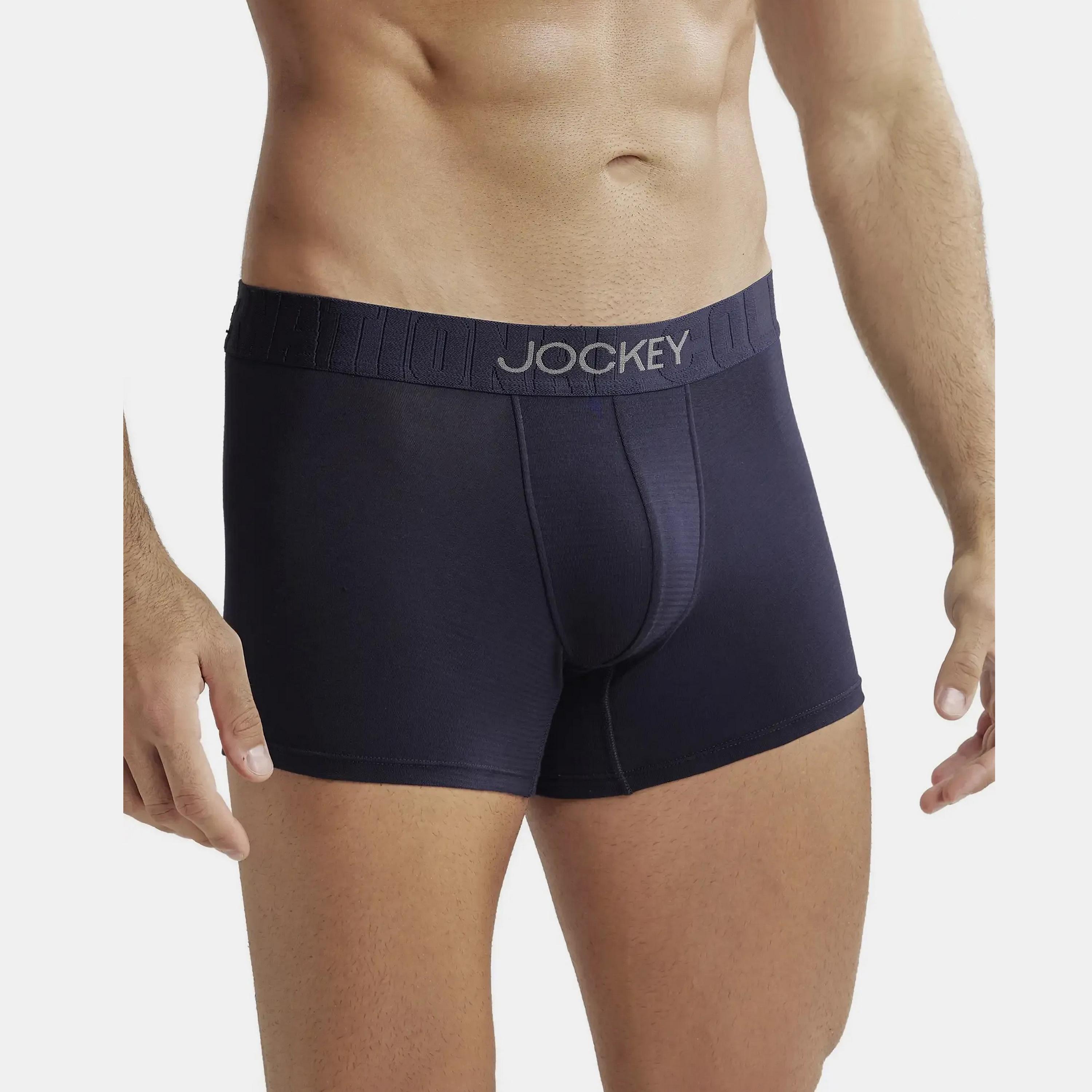 Jockey Brand Print Waistband Men's Trunks-men-clothing-innerwear-underwear-image-3