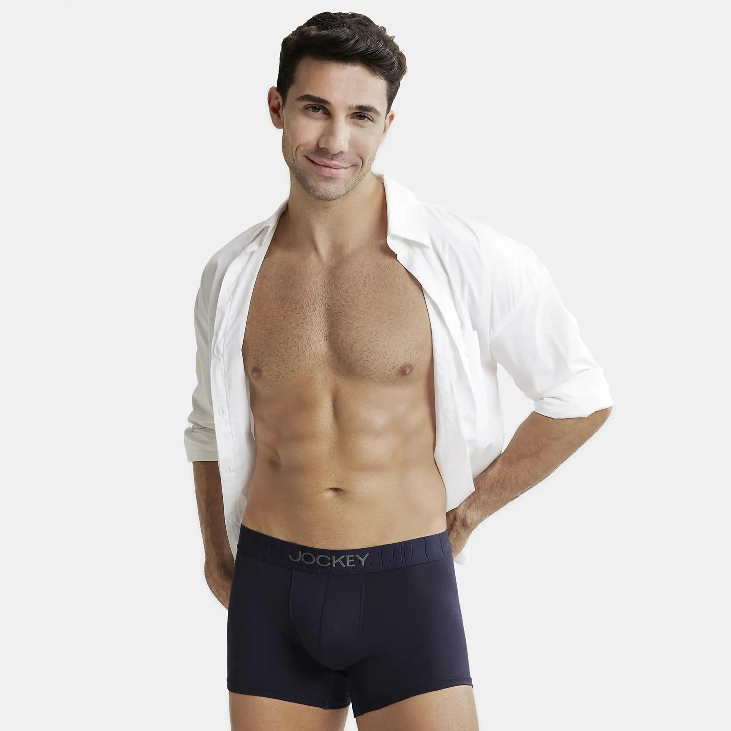 Jockey Brand Print Waistband Men's Trunks-men-clothing-innerwear-underwear-image-4
