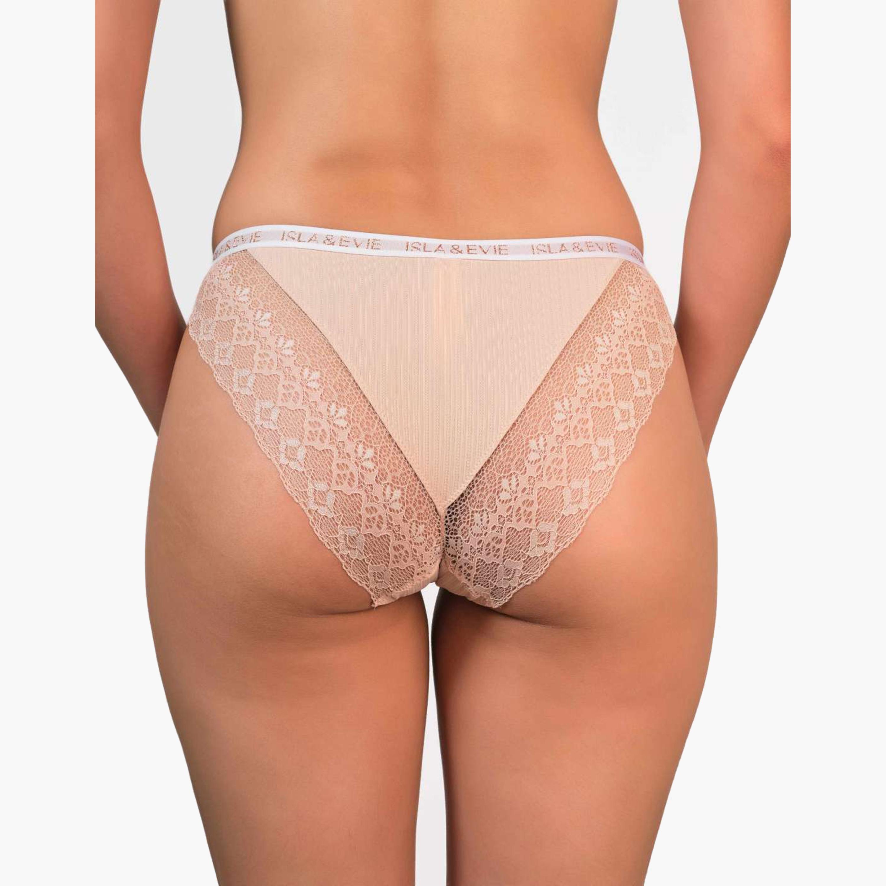 Isla & Evie Trendy Lace Medium Coverage Women's Bikini Panties-women-clothing-lingerie-panties-image-11