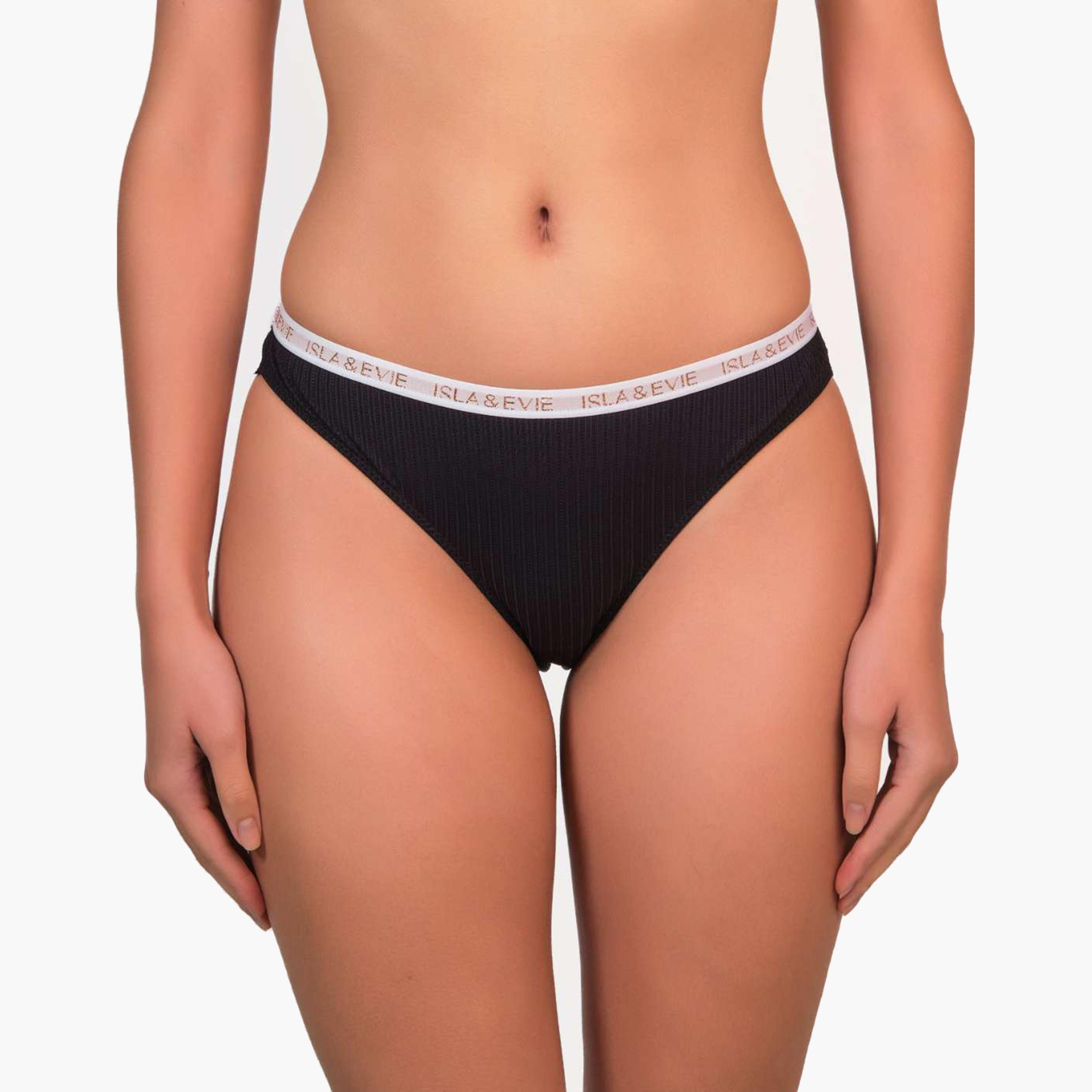 Isla & Evie Trendy Lace Medium Coverage Women's Bikini Panties-women-clothing-lingerie-panties-image-1
