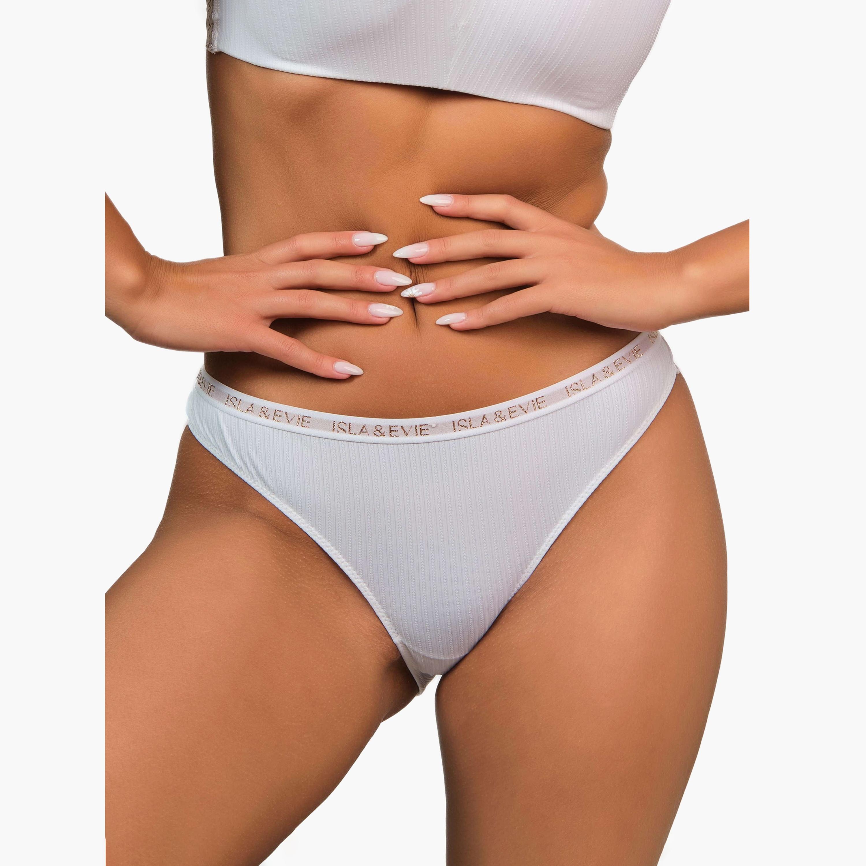 Isla & Evie Trendy Lace Medium Coverage Women's Bikini Panties-women-clothing-lingerie-panties-image-4