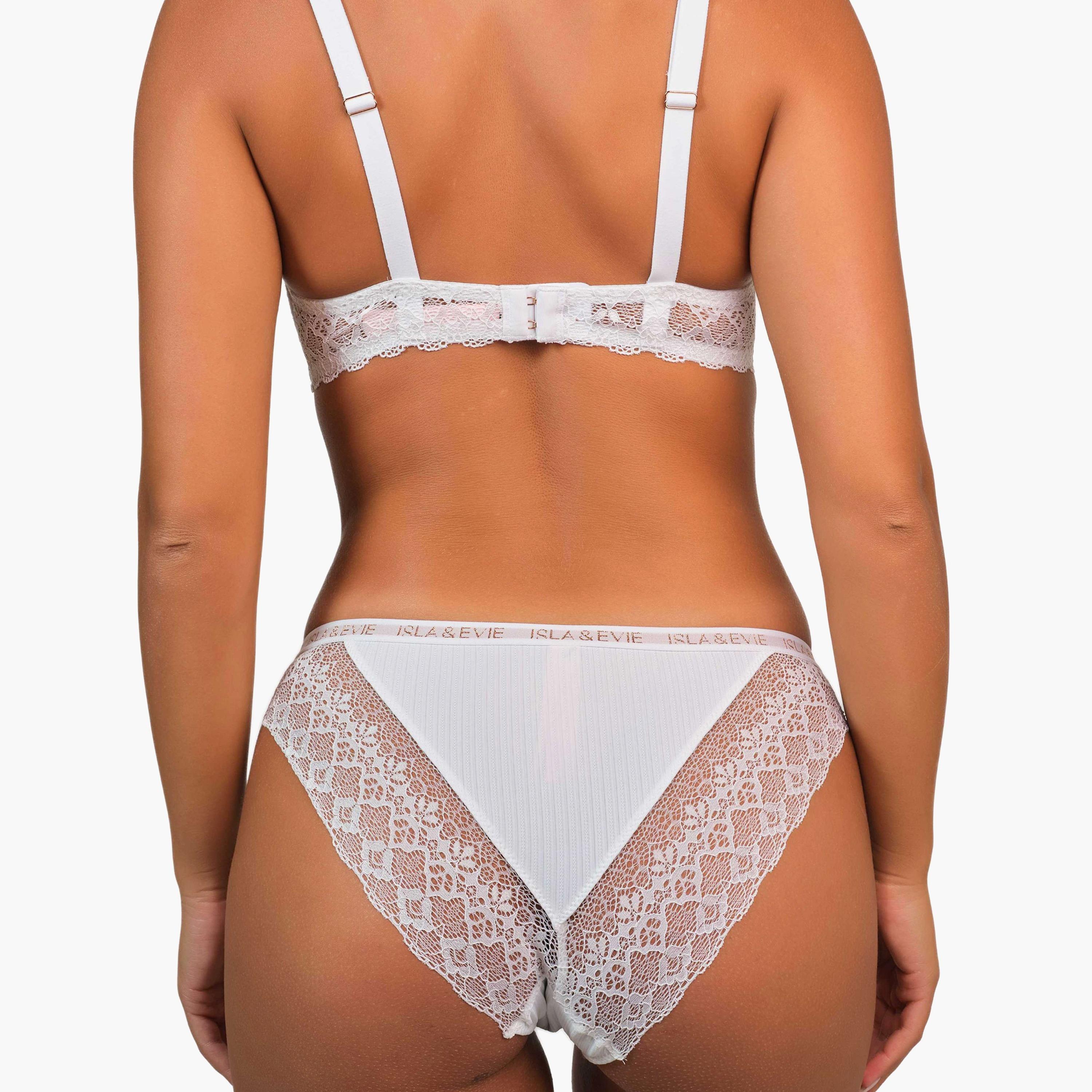 Isla & Evie Trendy Lace Medium Coverage Women's Bikini Panties-women-clothing-lingerie-panties-image-7