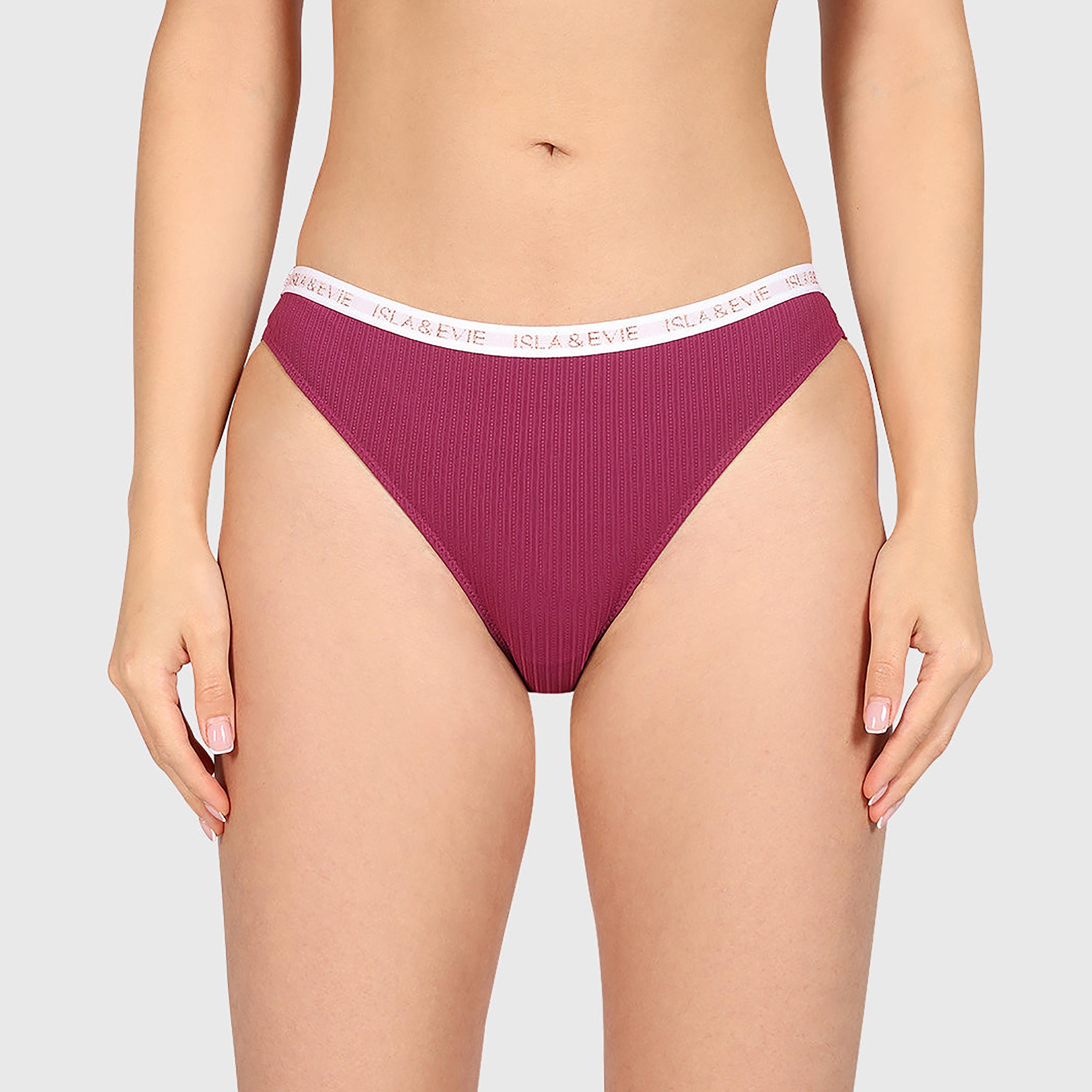 Isla & Evie Trendy Lace Medium Coverage Women's Bikini Panties-women-clothing-lingerie-panties-image-1