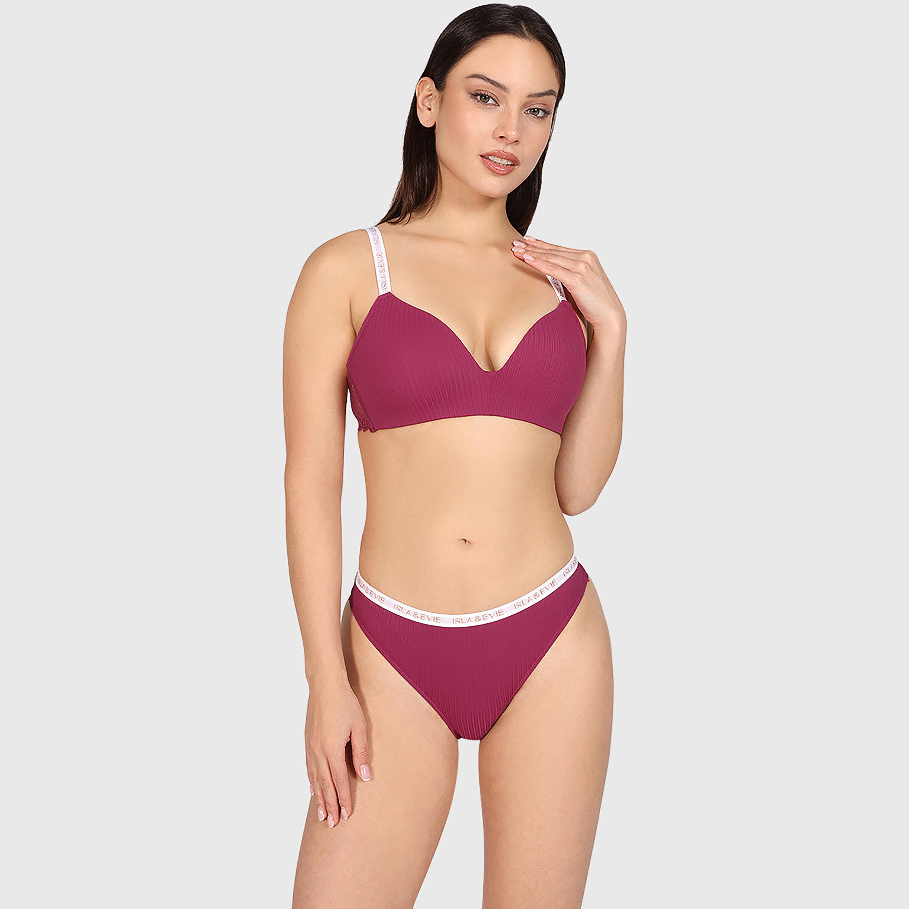 Isla & Evie Trendy Lace Medium Coverage Women's Bikini Panties-women-clothing-lingerie-panties-image-2