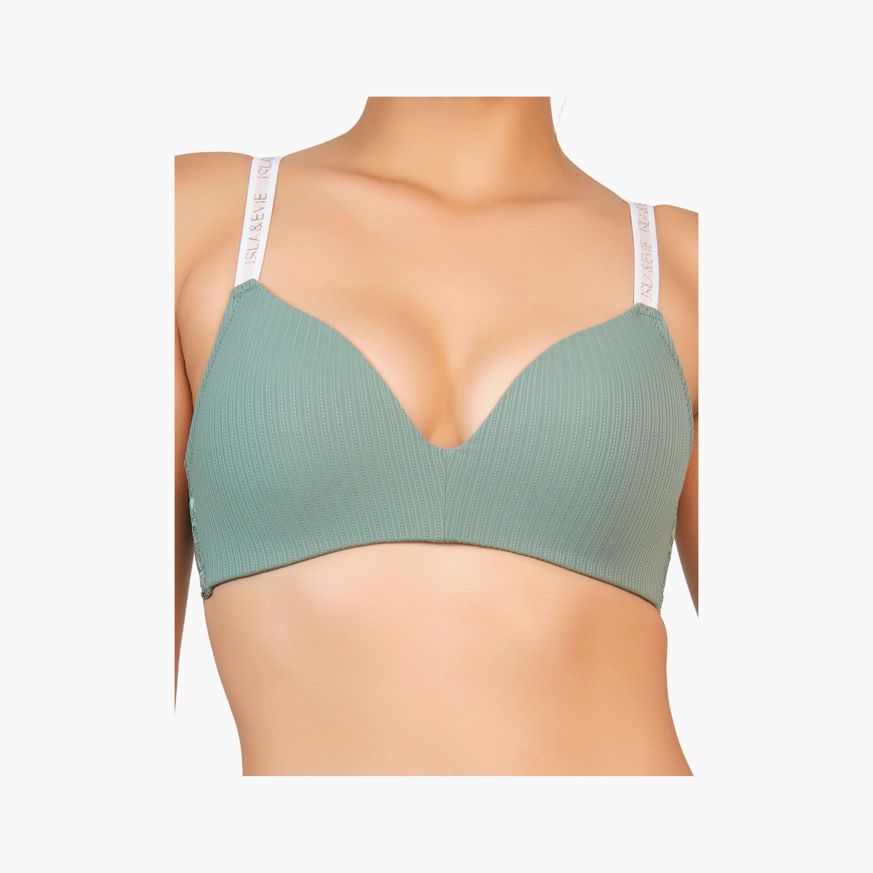 Isla & Evie Trendy Lace Non-Wired Medium Support Padded Women's T-Shirt Bra-women-clothing-lingerie-bras-image-1