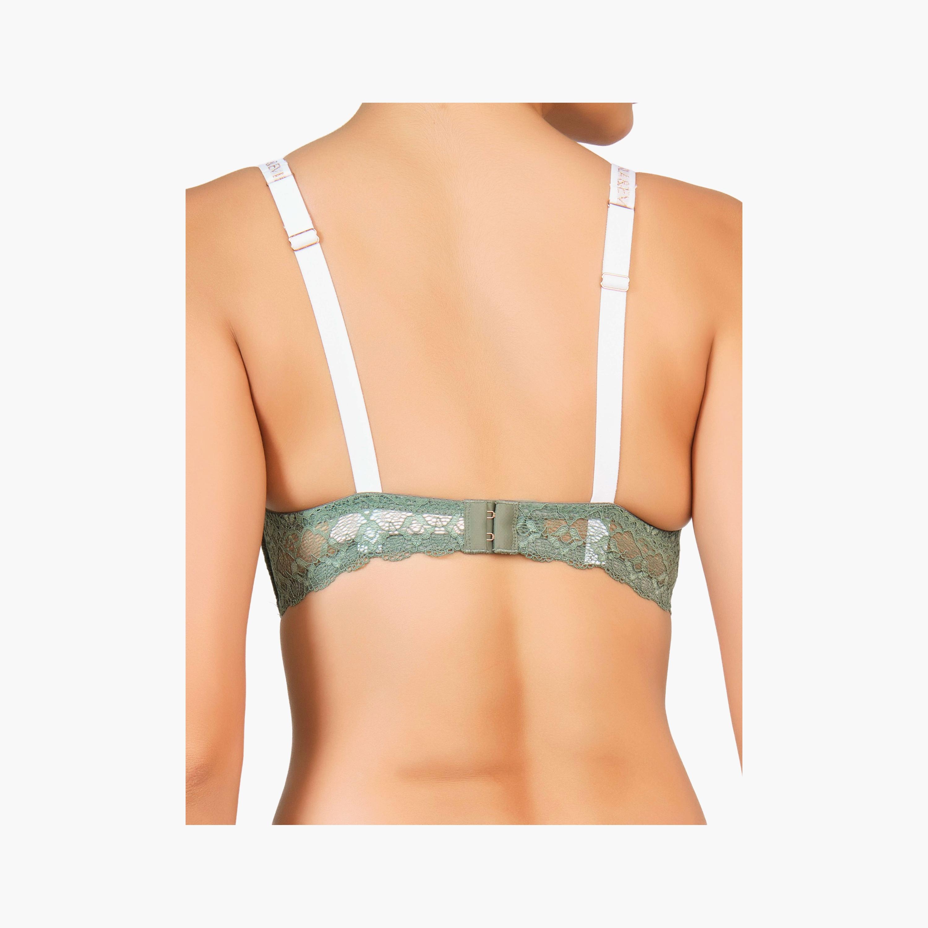 Isla & Evie Trendy Lace Non-Wired Medium Support Padded Women's T-Shirt Bra-women-clothing-lingerie-bras-image-3
