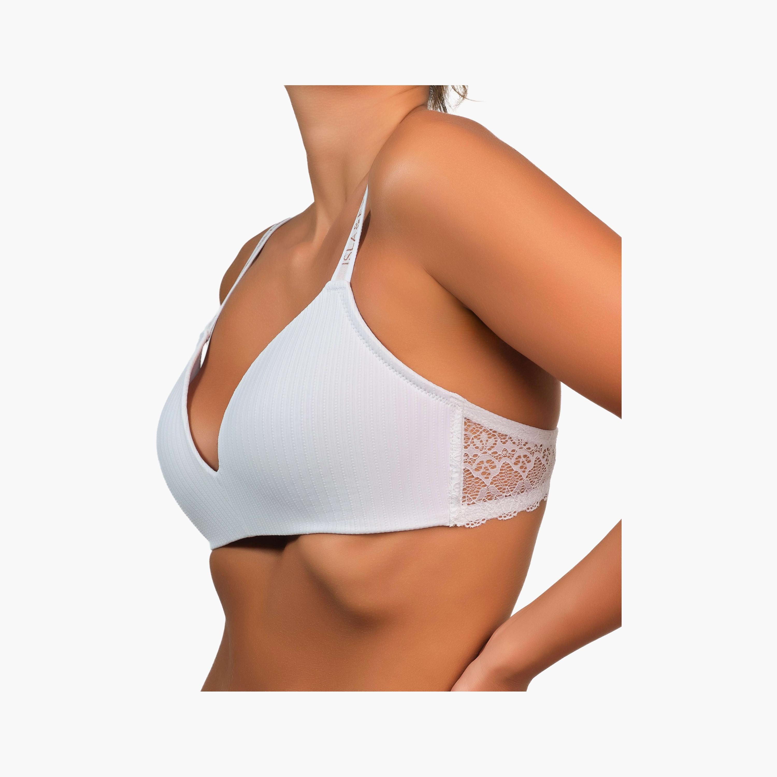 Isla & Evie Trendy Lace Non-Wired Medium Support Padded Women's T-Shirt Bra-women-clothing-lingerie-bras-image-2