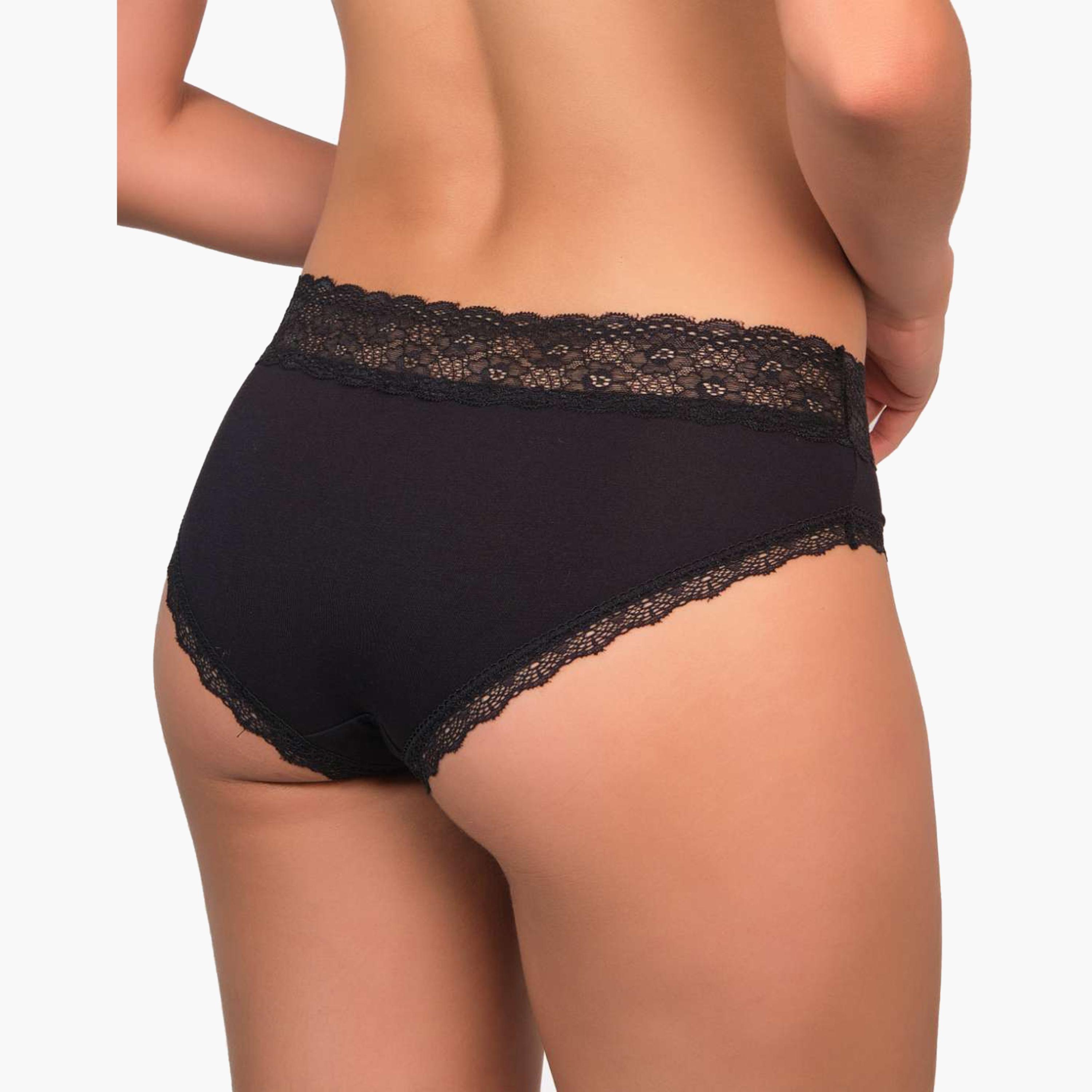 Isla & Evie Lace Full Coverage Women's Hipster Panties-women-clothing-lingerie-panties-image-3