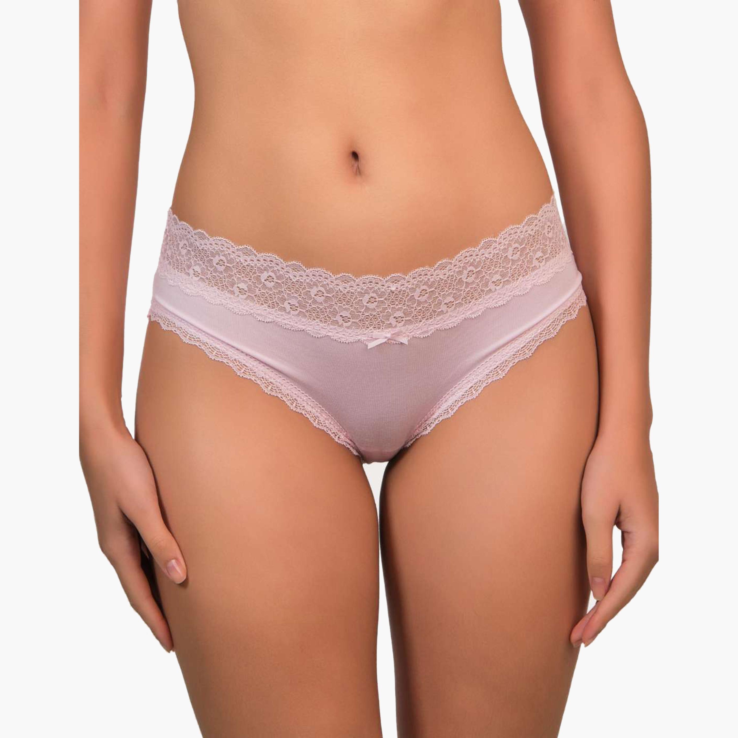 Isla & Evie Lace Full Coverage Women's Hipster Panties-women-clothing-lingerie-panties-image-4