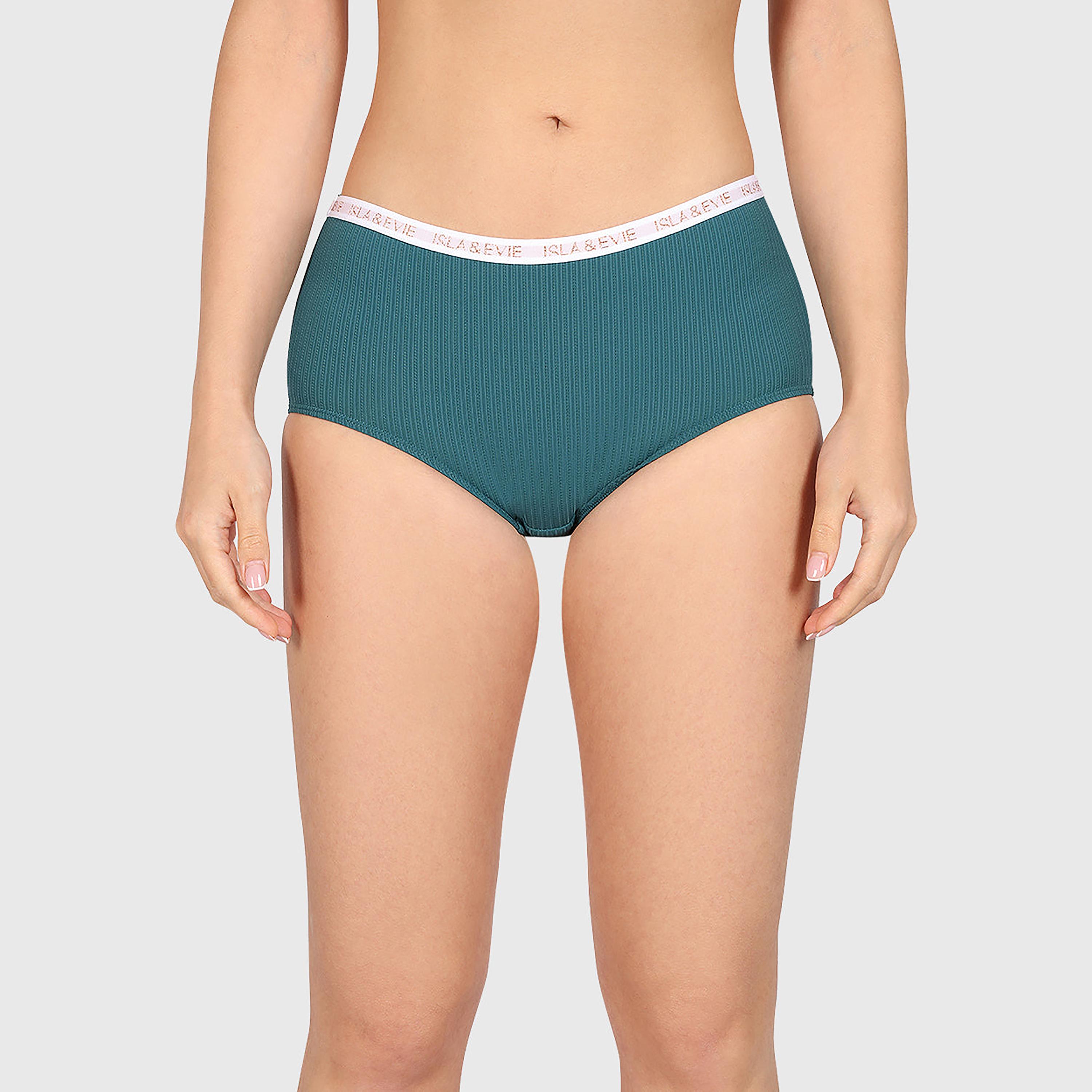 Isla & Evie Trend Trendy Ribbed Full Coverage Women's Boyshort-women-clothing-lingerie-panties-image-1