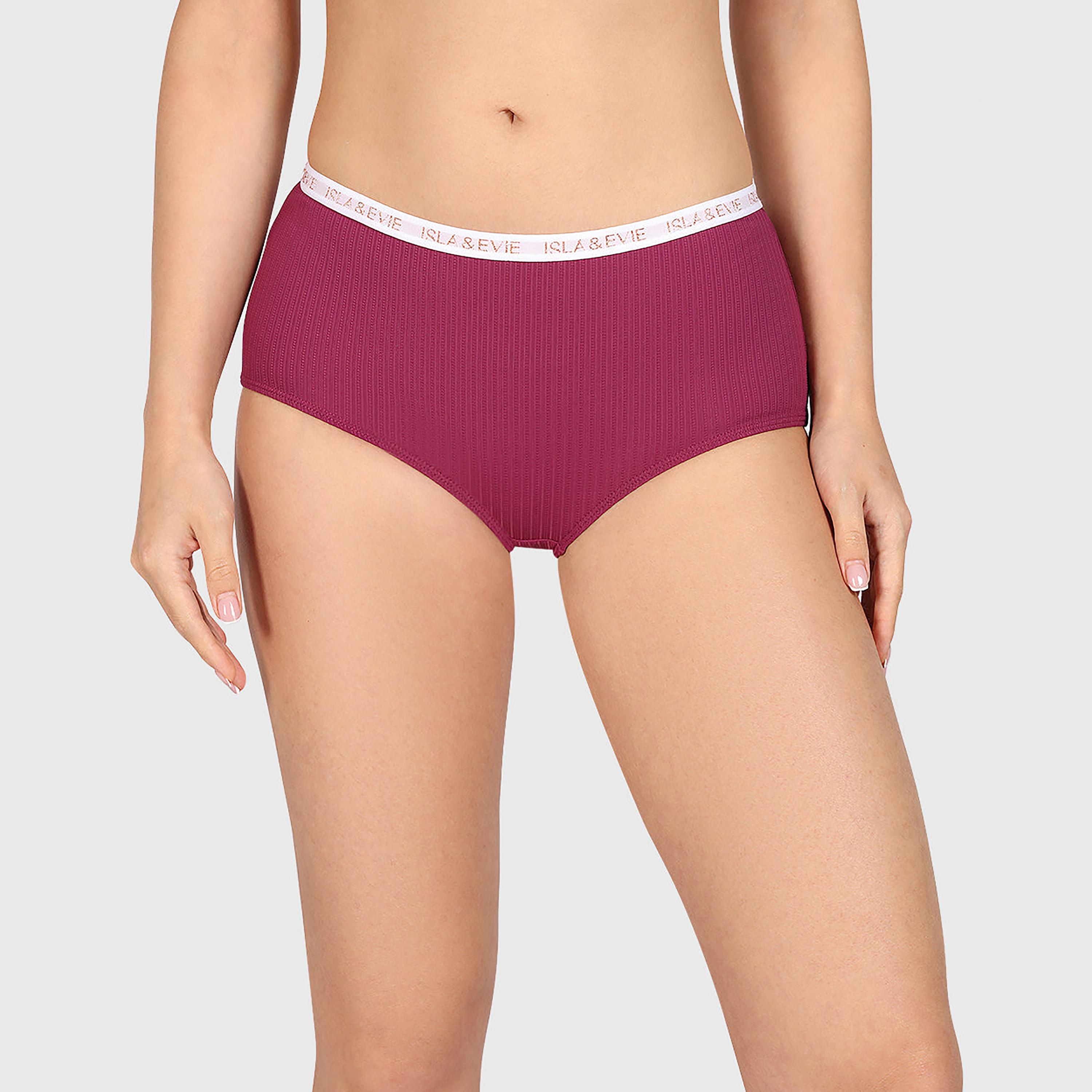 ملابس داخلية بوي شورت نسائي مضلع بتغطية كاملة تريند تريندي من إيسلا اند إيفي-women-clothing-lingerie-panties-image-1
