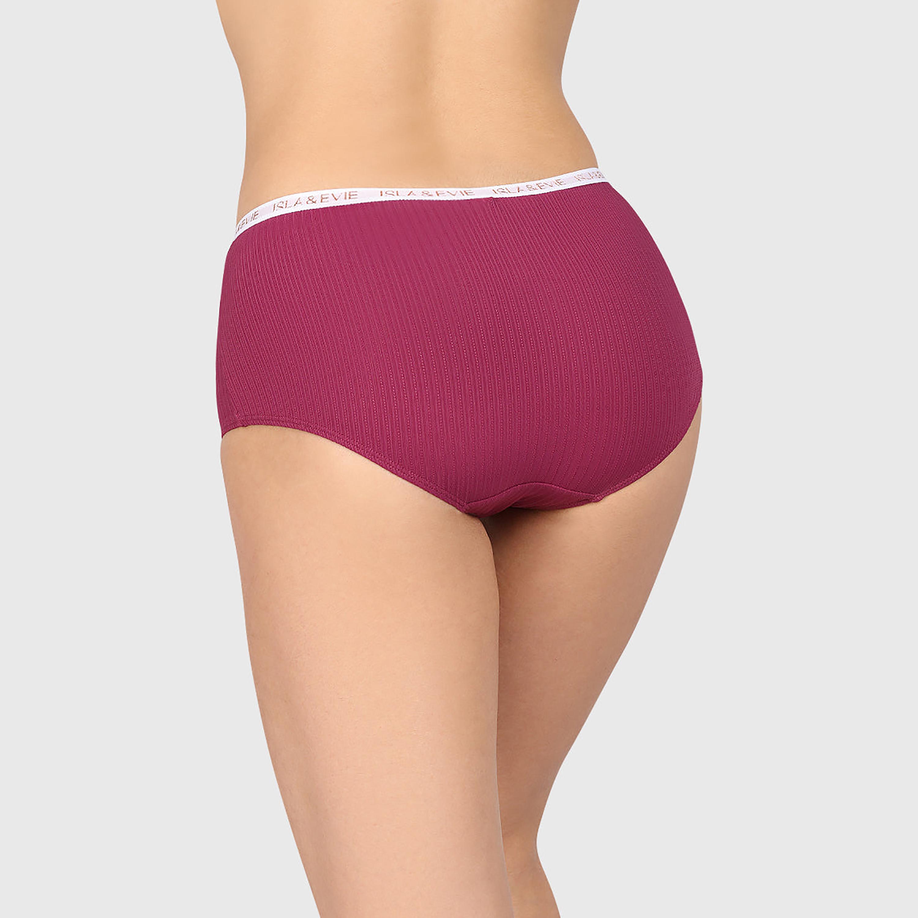 ملابس داخلية بوي شورت نسائي مضلع بتغطية كاملة تريند تريندي من إيسلا اند إيفي-women-clothing-lingerie-panties-image-3