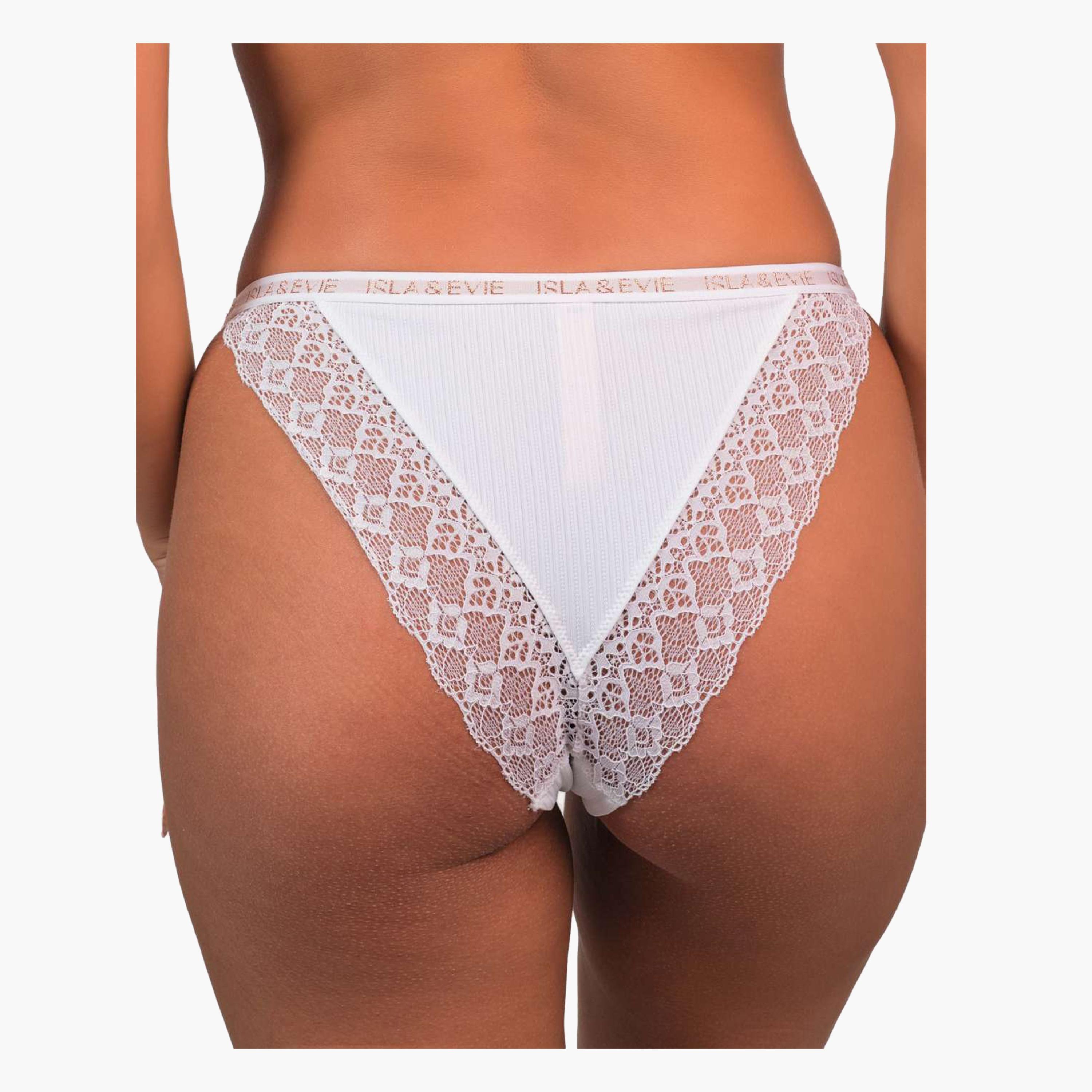 Isla & Evie Trendy Lace Low Coverage Women's Cheeky Panties-women-clothing-lingerie-panties-image-7