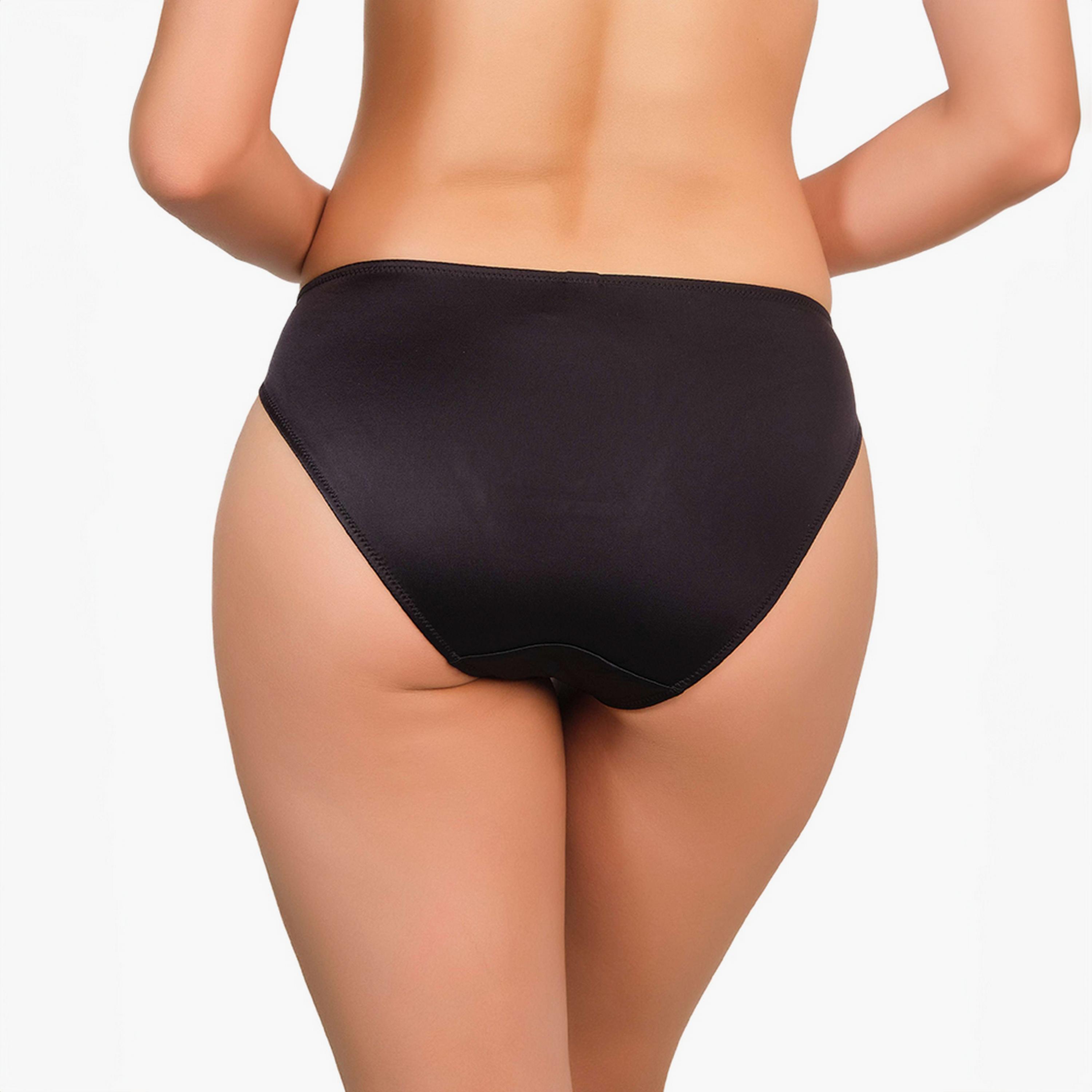 سروال داخلي بيكيني مريح للاستخدام اليومي بتغطية متوسطة للنساء من إيزلا اند إيفي-women-clothing-lingerie-panties-image-3