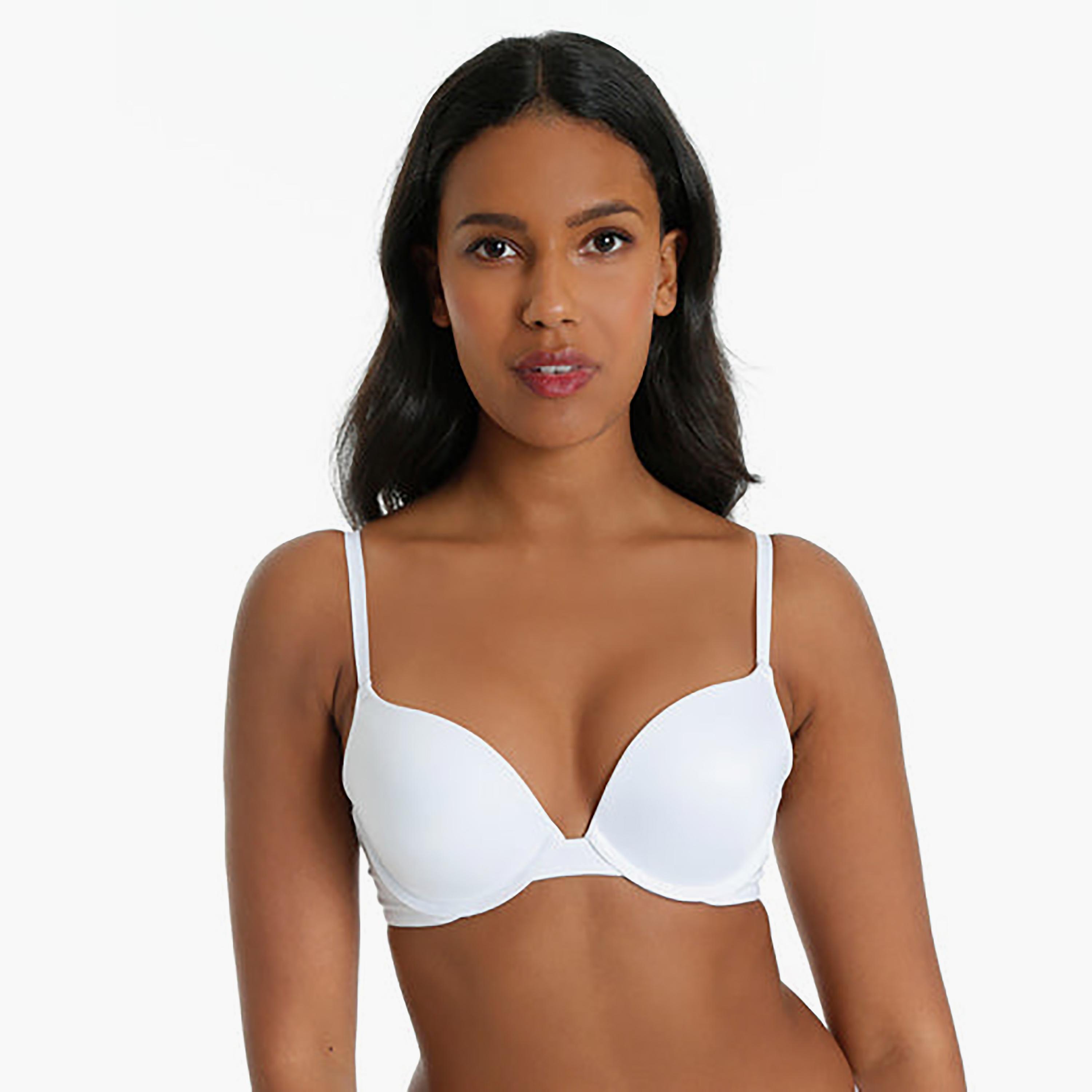 La Senza Everyday Lightly Padded Wired Medium Support White Women's Push-Up Bra-women-clothing-lingerie-bras-image-1