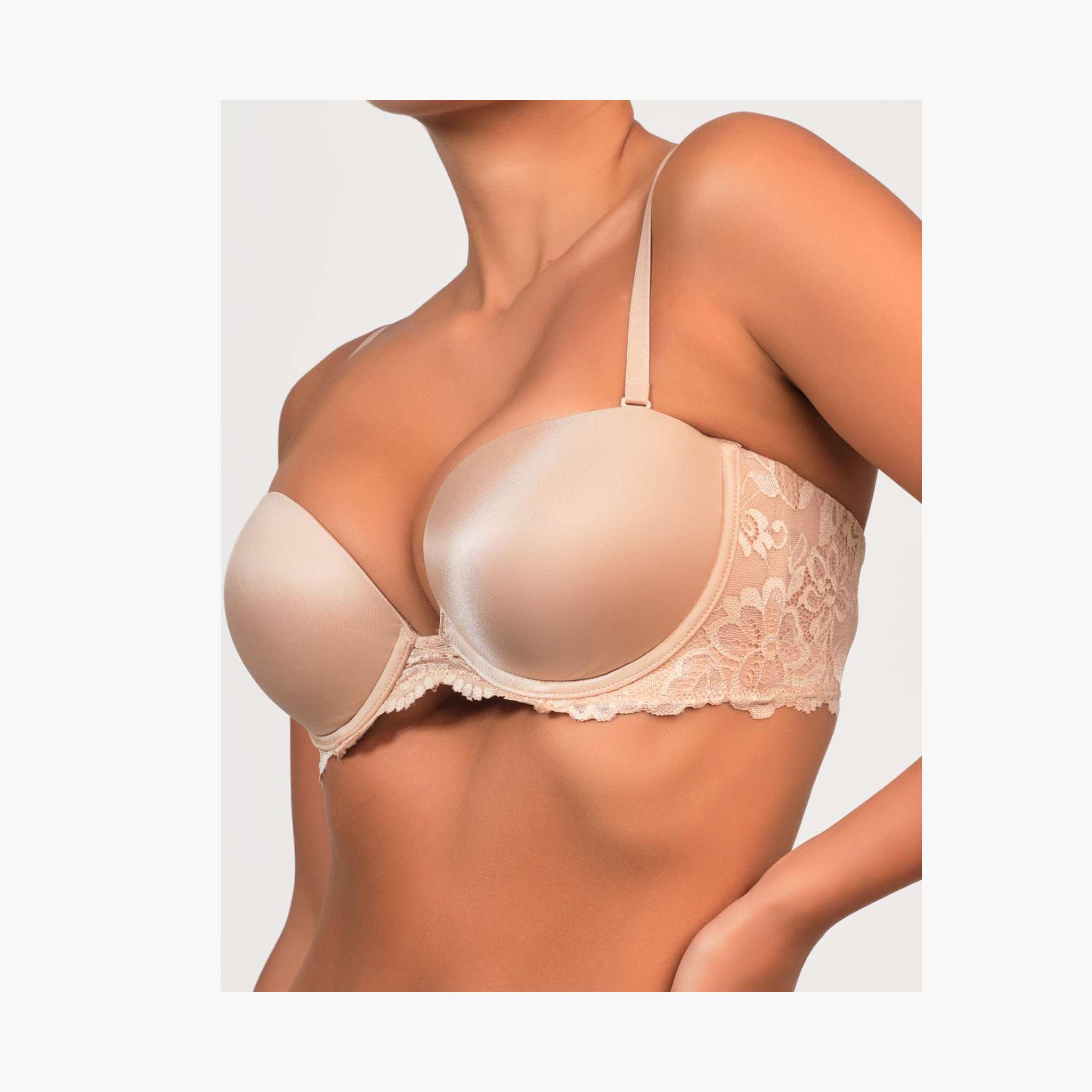Isla & Evie Lace Wired Medium Support Lightly Lined Women's Strapless Bra-women-clothing-lingerie-bras-image-2