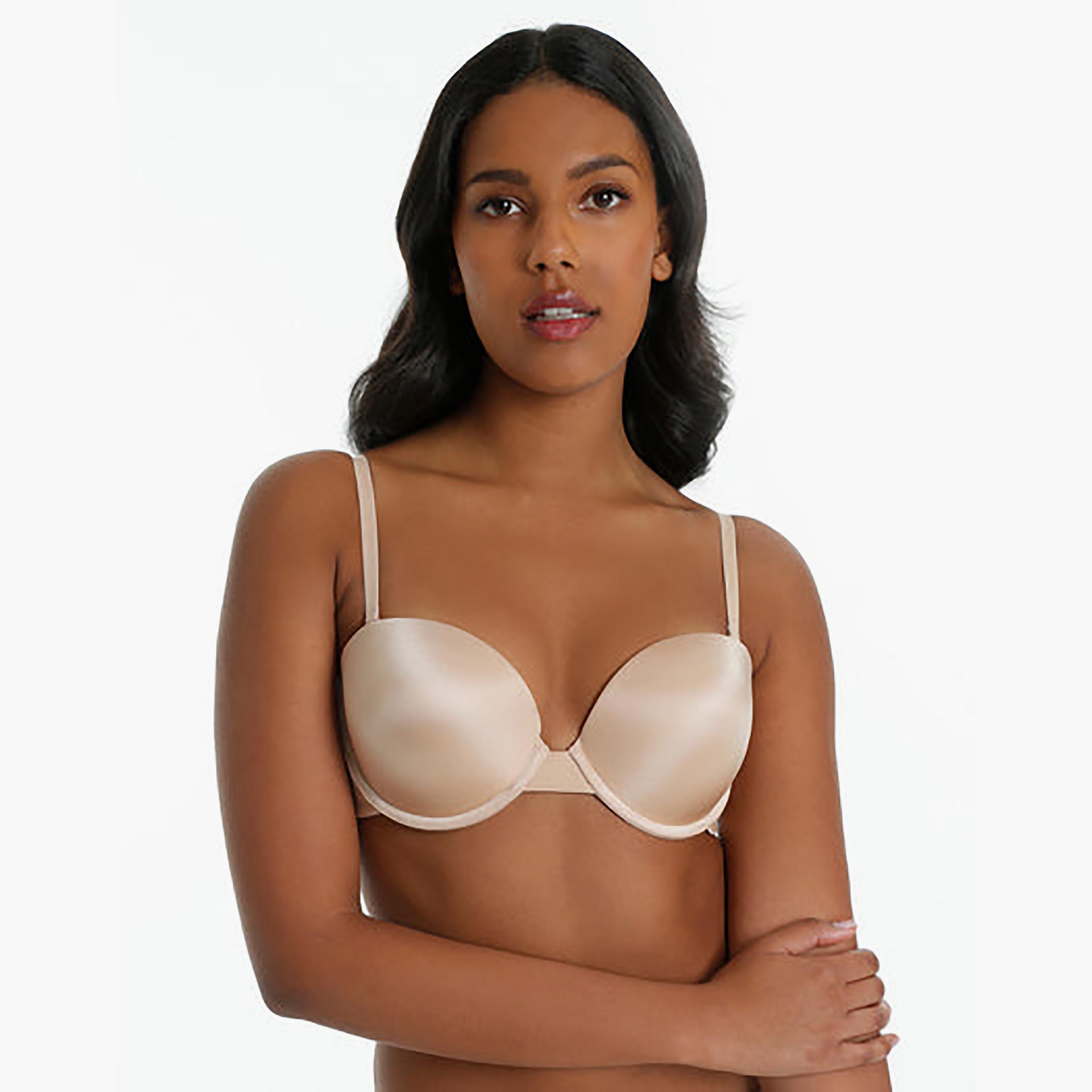 Isla & Evie Typographic Cream Wired Medium Support Padded Women's Versatile 6 Way Plunge Bra-women-clothing-lingerie-bras-image-1