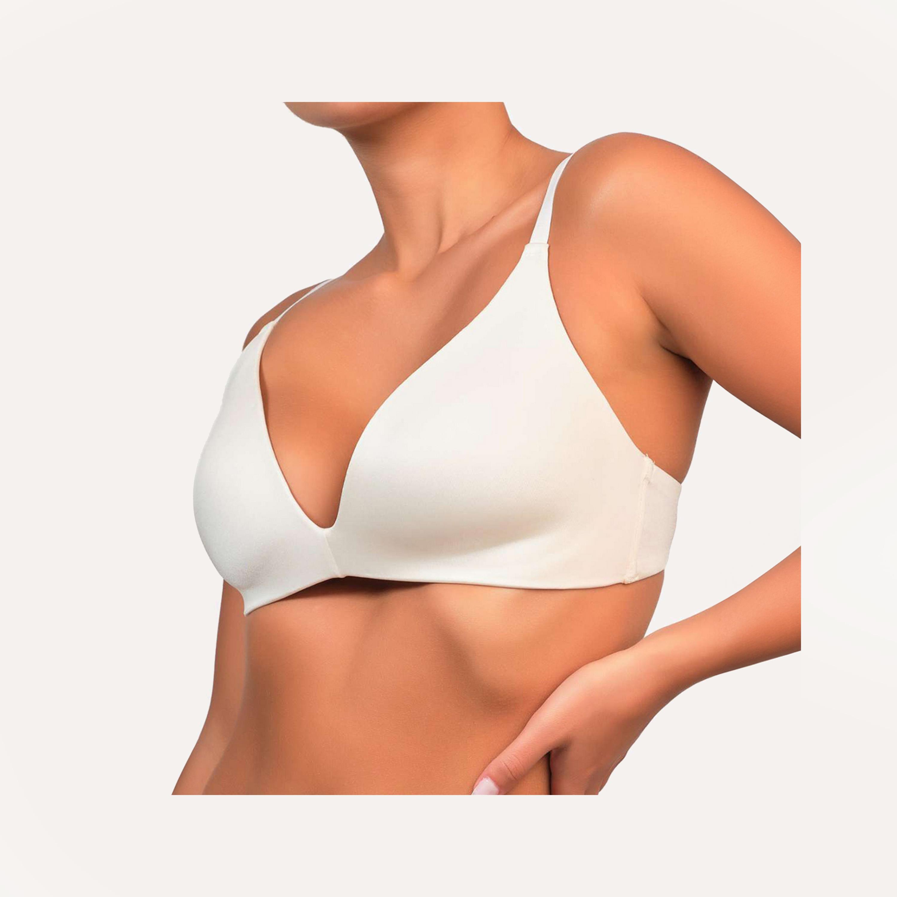 Isla & Evie Comfortable Everyday Non-Wired Light Support Padded Women's Plunge Bra-women-clothing-lingerie-bras-image-5