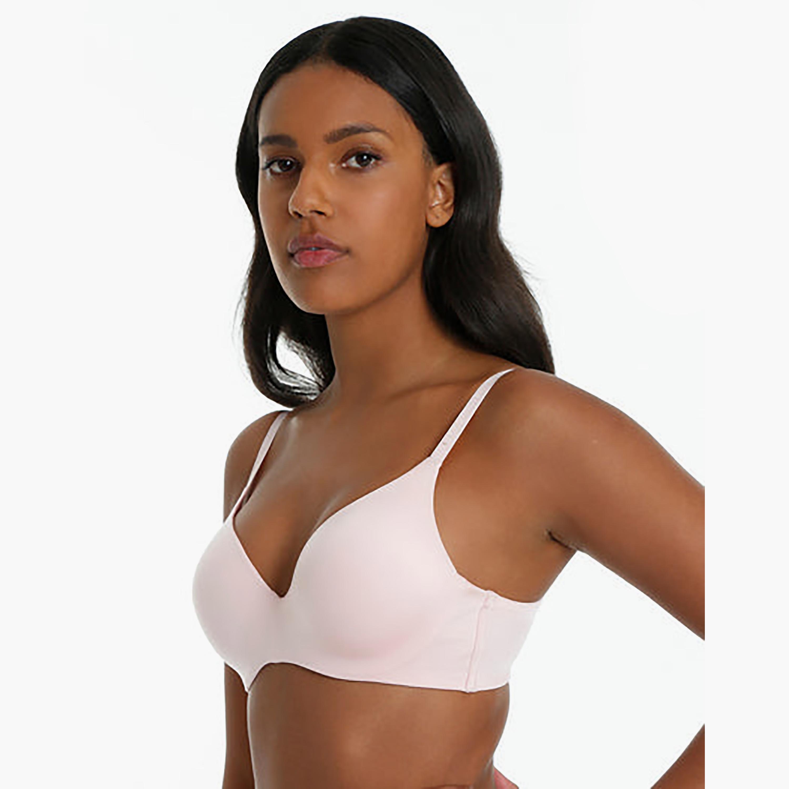 La Senza Everyday Lightly Padded Non-Wired Medium Support White Women's Plunge Bra-women-clothing-lingerie-bras-image-2