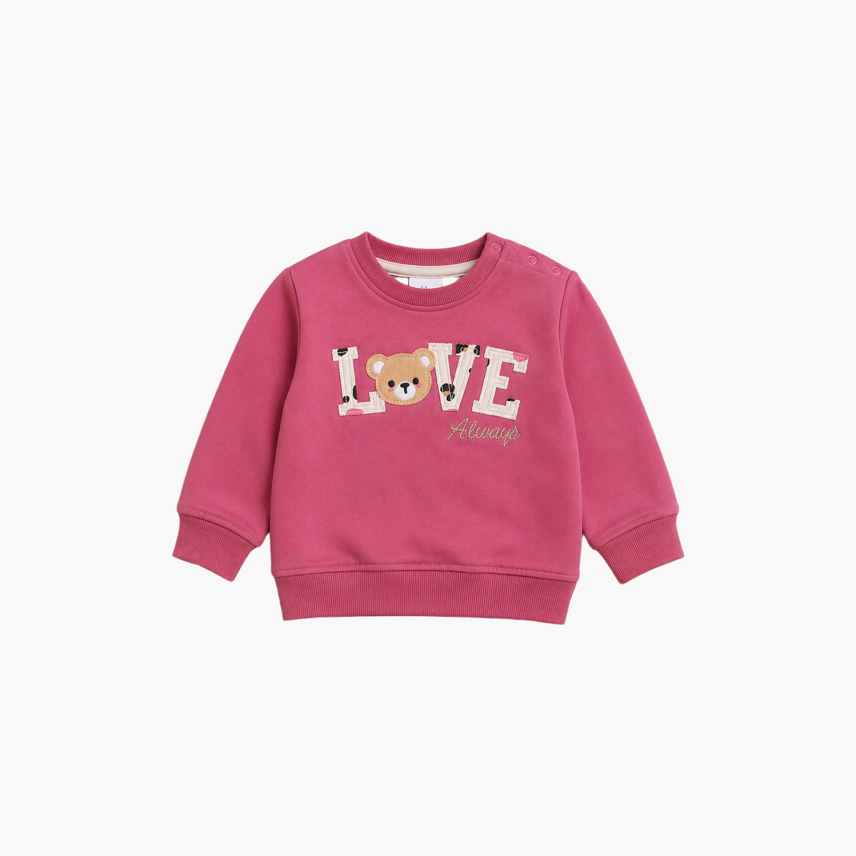 Victor and Jane 2-Piece Long Sleeves Sweatshirt & Printed Joggers-baby-girls-clothing-setsandcoords-image-4